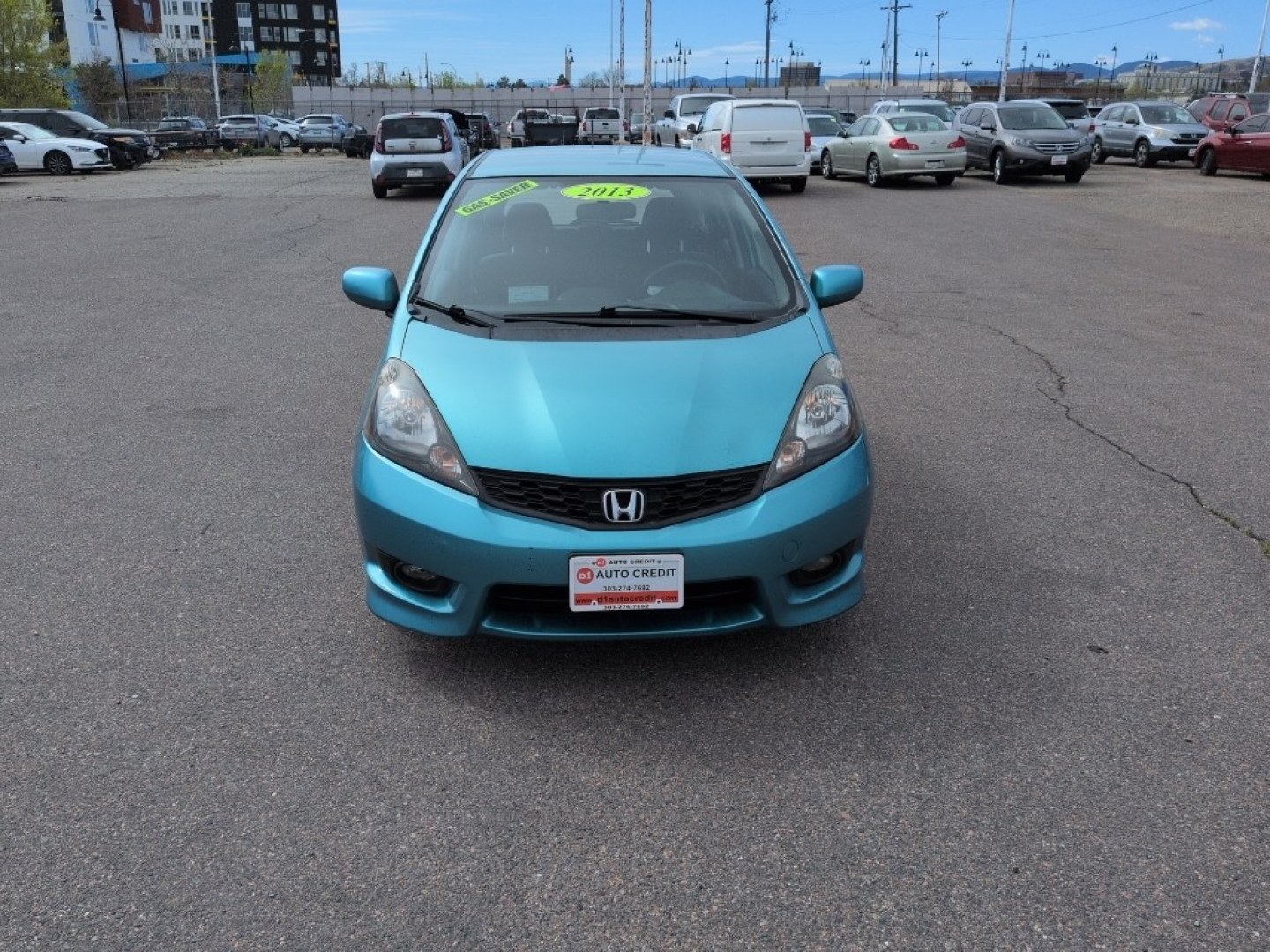 2013 TEAL Honda Fit Sport (JHMGE8H56DC) with an 4 Cyl, 1.5L engine, Automatic transmission, located at 10890 W. Colfax Ave., Lakewood, CO, 80215, (303) 274-7692, 39.739914, -105.120132 - Photo#1