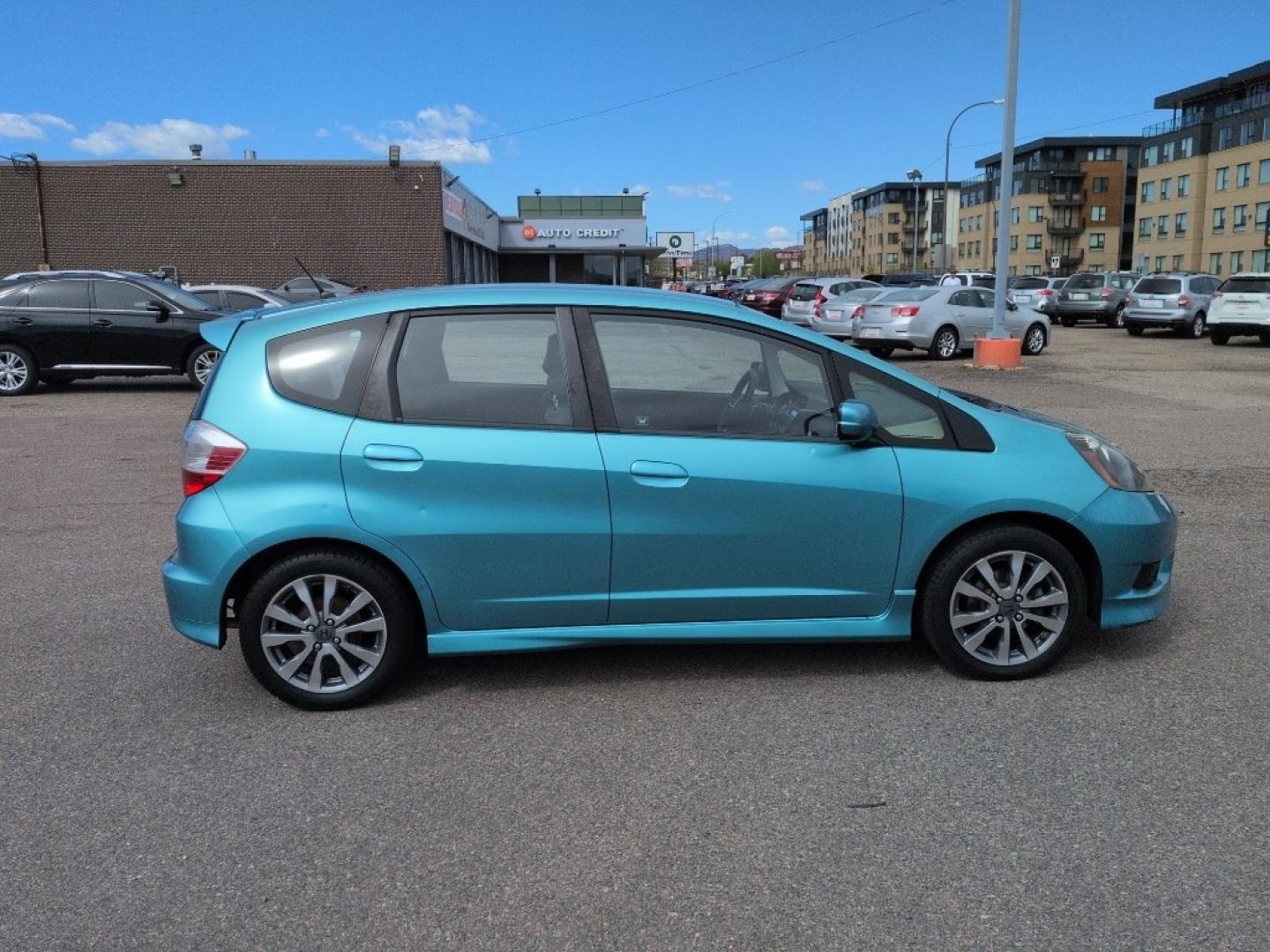 2013 TEAL Honda Fit Sport (JHMGE8H56DC) with an 4 Cyl, 1.5L engine, Automatic transmission, located at 10890 W. Colfax Ave., Lakewood, CO, 80215, (303) 274-7692, 39.739914, -105.120132 - Photo#3
