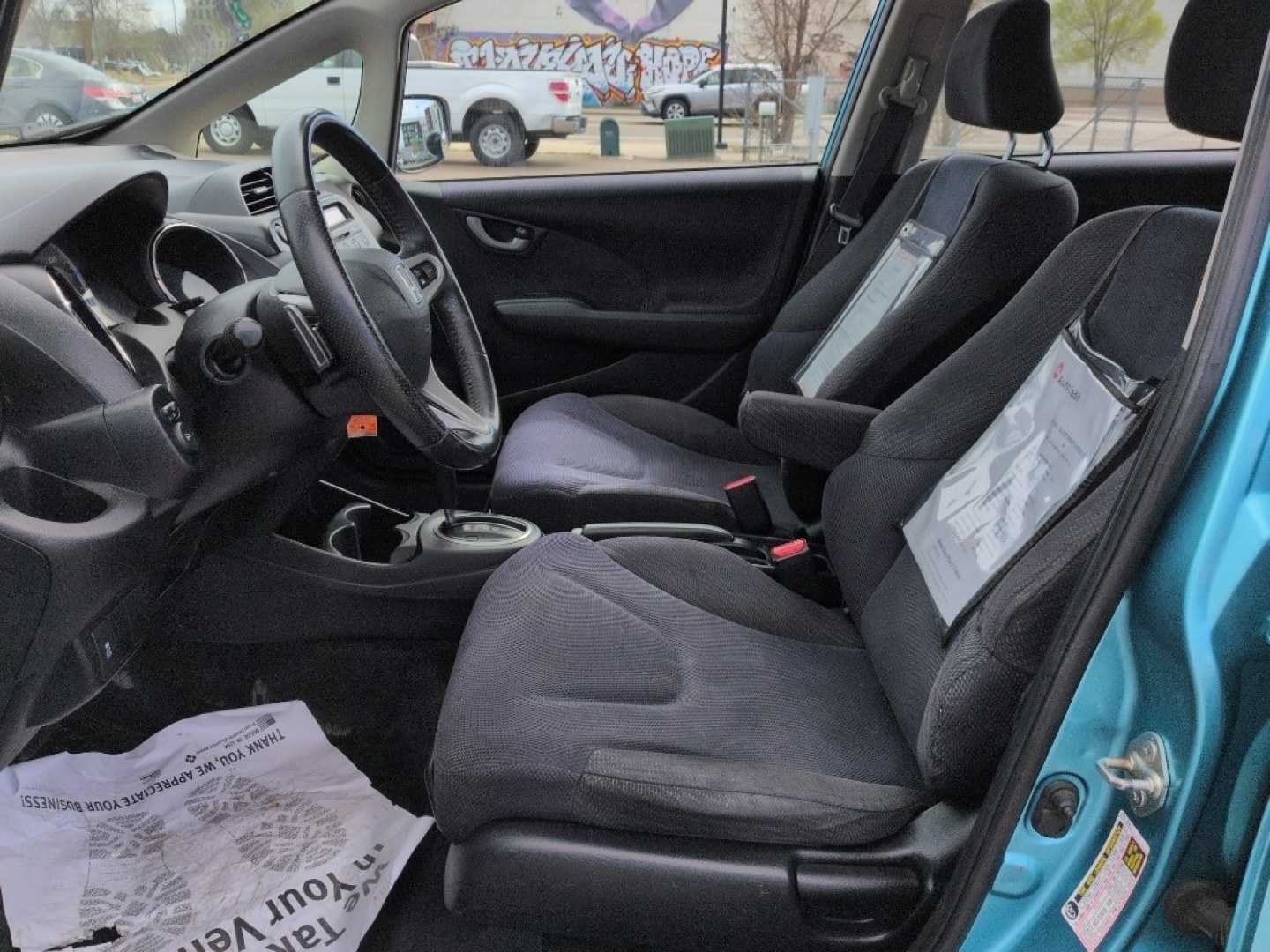 2013 TEAL Honda Fit Sport (JHMGE8H56DC) with an 4 Cyl, 1.5L engine, Automatic transmission, located at 10890 W. Colfax Ave., Lakewood, CO, 80215, (303) 274-7692, 39.739914, -105.120132 - Photo#13
