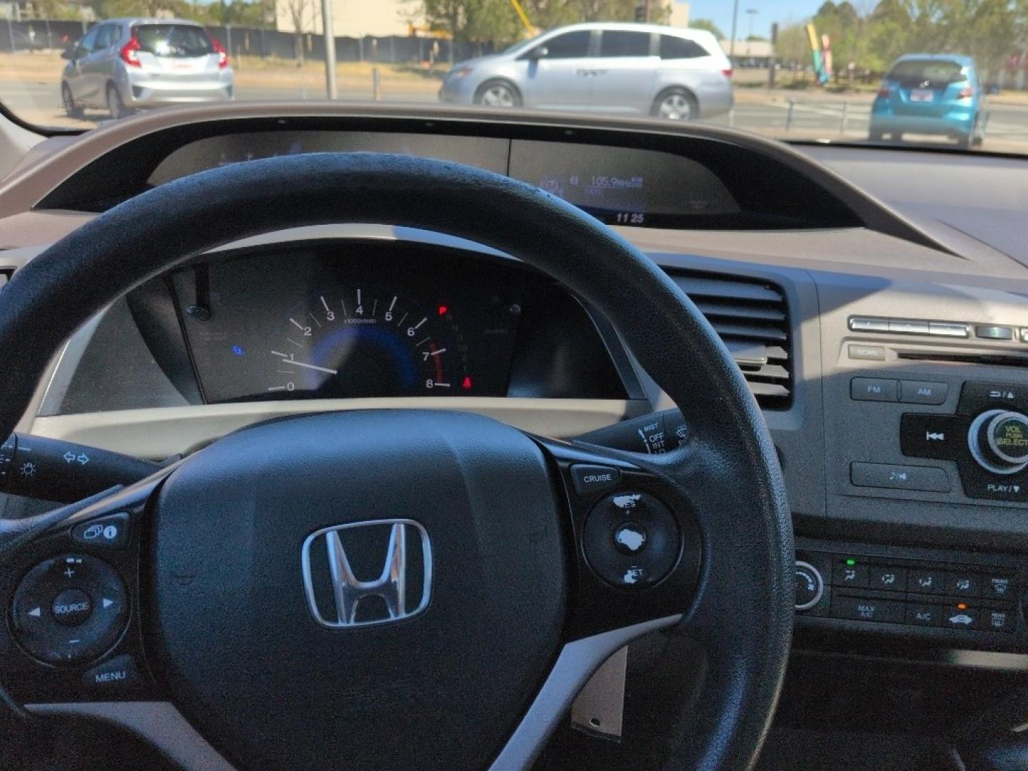 2012 GRAY Honda Civic LX (2HGFB2F50CH) with an 4 Cyl, 1.8L engine, Automatic transmission, located at 10890 W. Colfax Ave., Lakewood, CO, 80215, (303) 274-7692, 39.739914, -105.120132- Photo#10