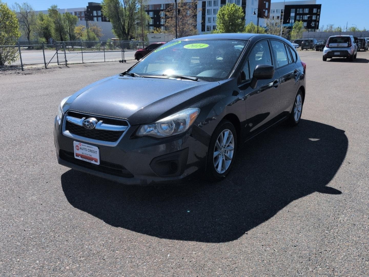 2014 GRAY Subaru Impreza Premium AWP (JF1GPAC64E8) with an 4 Cyl, 2.0L engine, Automatic transmission, located at 10890 W. Colfax Ave., Lakewood, CO, 80215, (303) 274-7692, 39.739914, -105.120132- Photo#0
