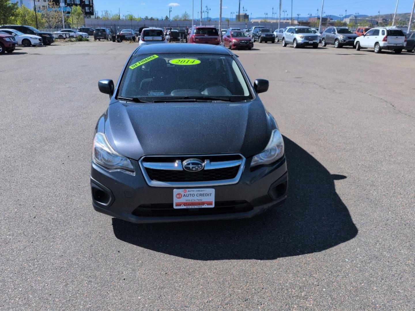2014 GRAY Subaru Impreza Premium AWP (JF1GPAC64E8) with an 4 Cyl, 2.0L engine, Automatic transmission, located at 10890 W. Colfax Ave., Lakewood, CO, 80215, (303) 274-7692, 39.739914, -105.120132- Photo#1