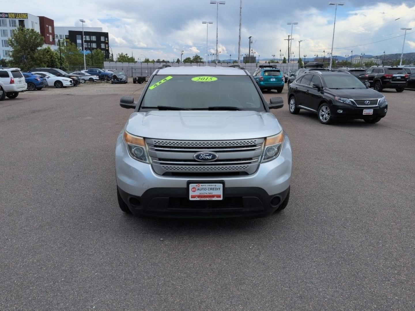 2015 SILVER Ford Explorer Base (1FM5K8B85FG) with an V6, 3.5L engine, Automatic transmission, located at 10890 W. Colfax Ave., Lakewood, CO, 80215, (303) 274-7692, 39.739914, -105.120132- Photo#1