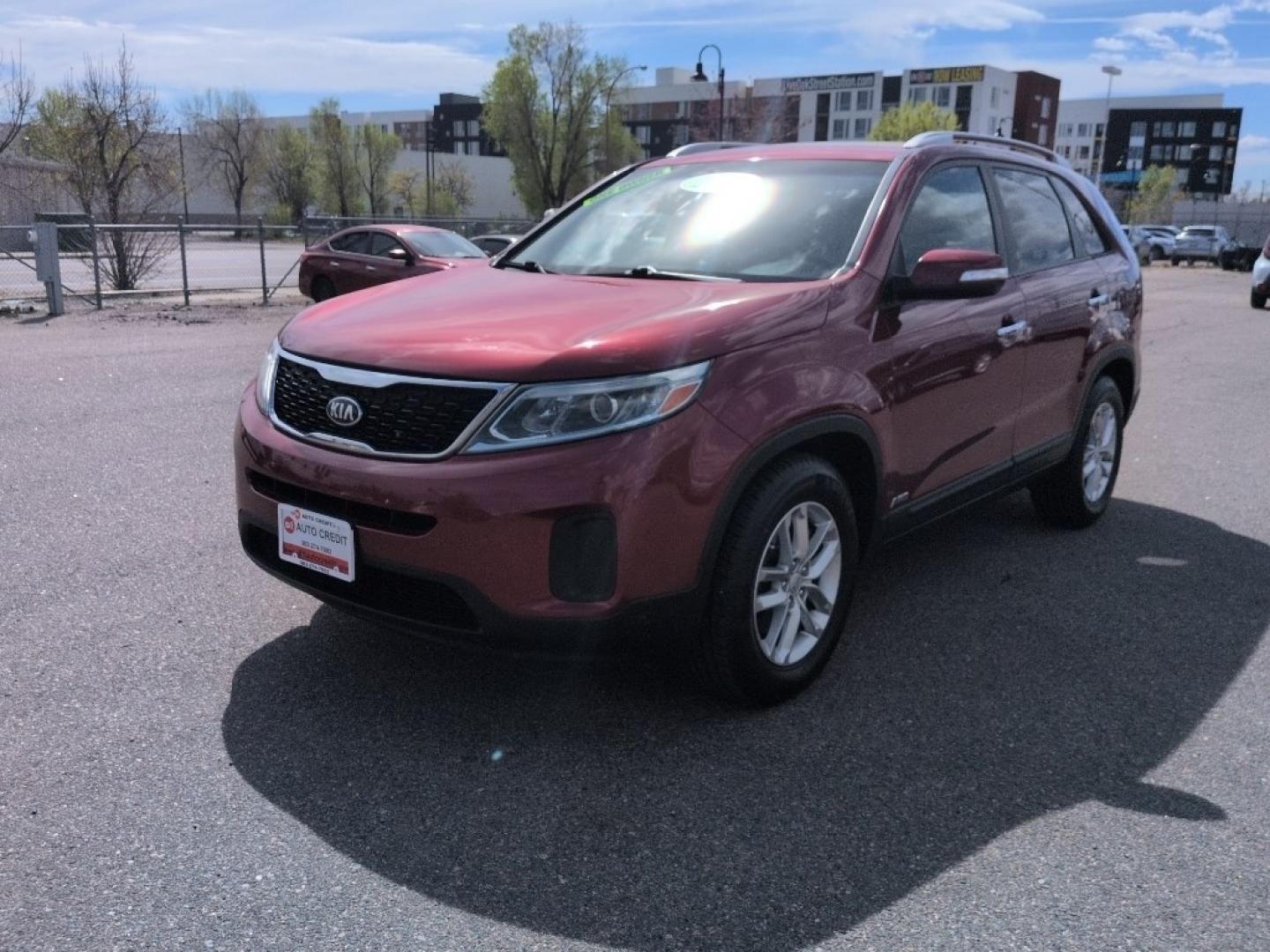 2014 RED Kia Sorento LX V6 AWD (5XYKTDA7XEG) with an V6, 3.3L engine, Automatic transmission, located at 10890 W. Colfax Ave., Lakewood, CO, 80215, (303) 274-7692, 39.739914, -105.120132 - Photo#0