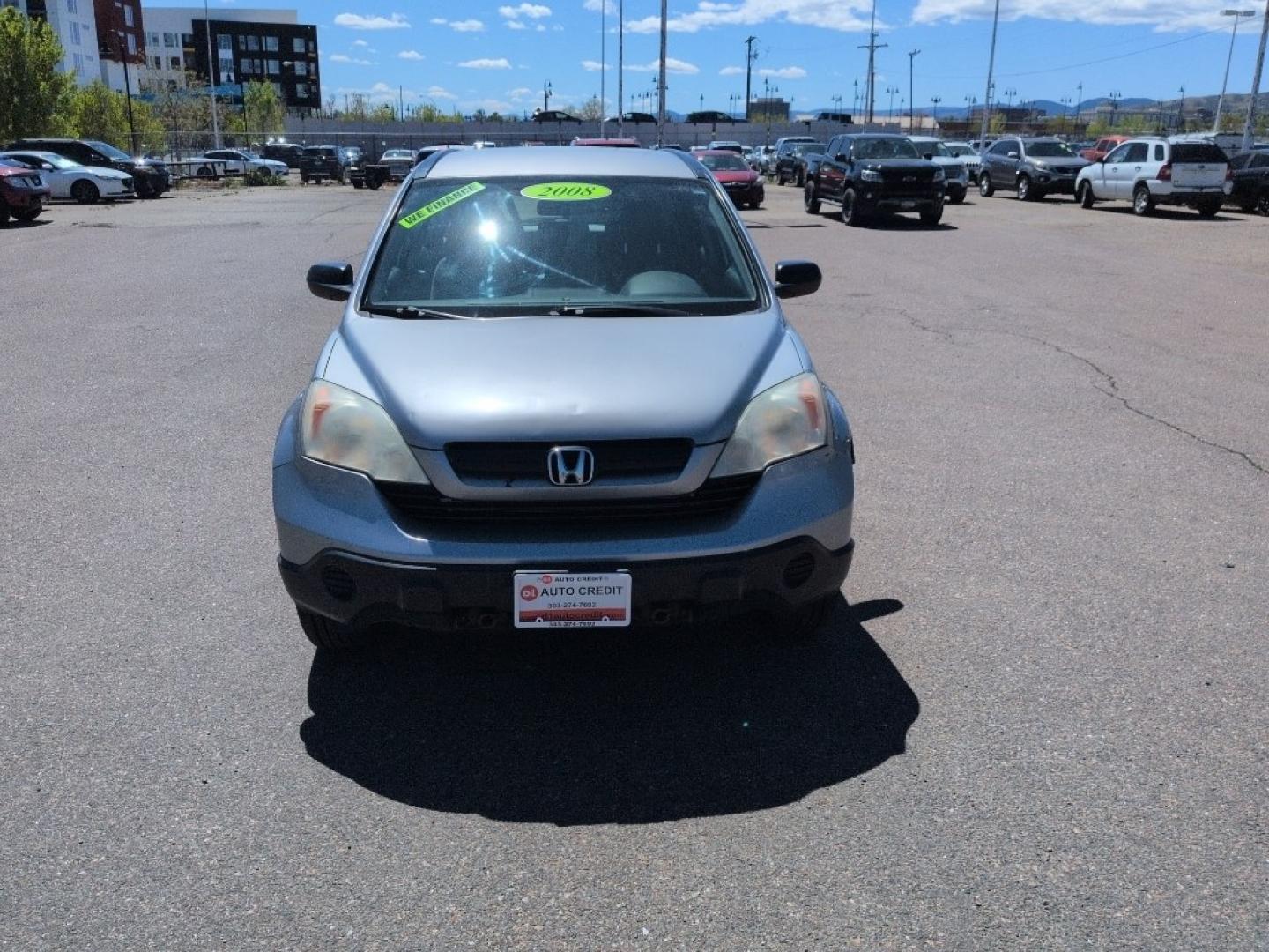 2008 SILVER Honda CR-V LX (3CZRE38368G) with an 4 Cyl, 2.4L engine, Automatic transmission, located at 10890 W. Colfax Ave., Lakewood, CO, 80215, (303) 274-7692, 39.739914, -105.120132 - Photo#1