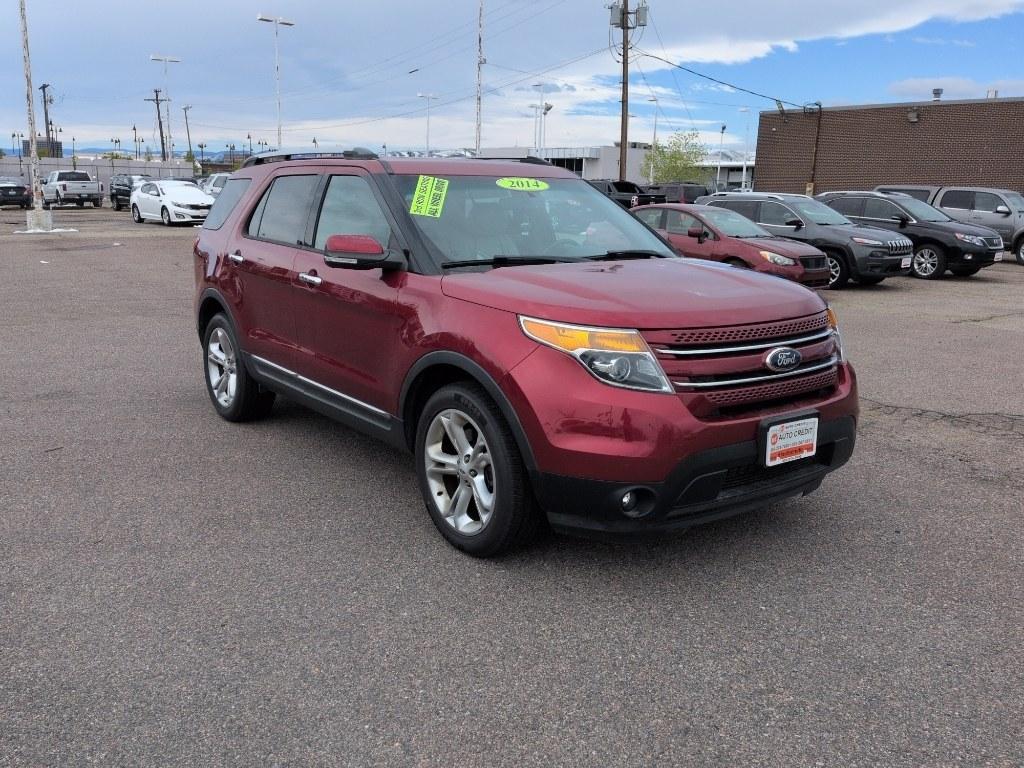2014 RED Ford Explorer Limited (1FM5K8F8XEG) with an V6, 3.5L engine, Automatic transmission, located at 10890 W. Colfax Ave., Lakewood, CO, 80215, (303) 274-7692, 39.739914, -105.120132 - Photo#2