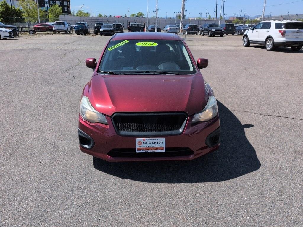 2014 RED Subaru Impreza Premium AWP (JF1GJAC60EH) with an 4 Cyl, 2.0L engine, Automatic transmission, located at 10890 W. Colfax Ave., Lakewood, CO, 80215, (303) 274-7692, 39.739914, -105.120132 - Photo#1