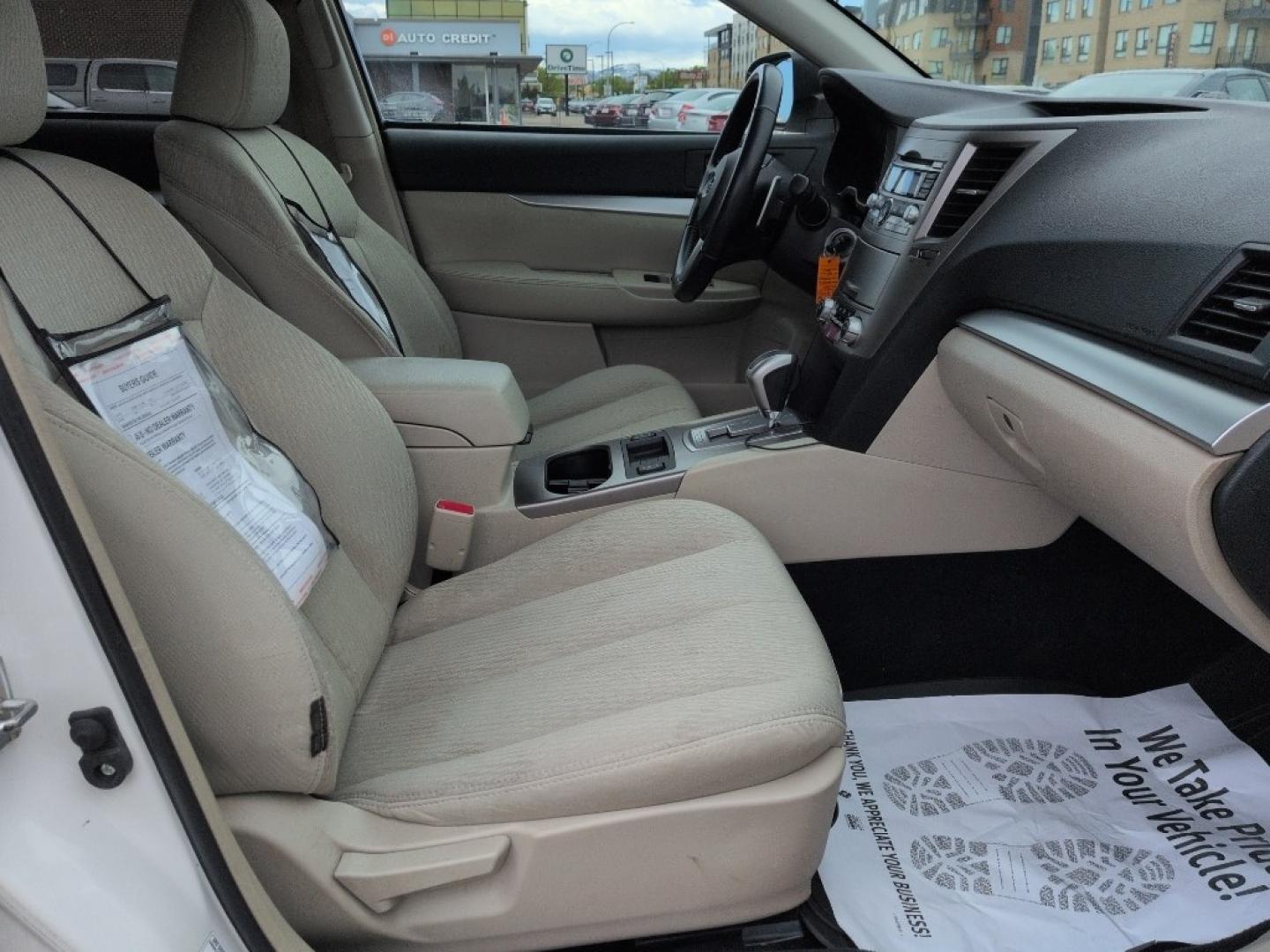 2011 WHITE Subaru Outback 2.5i Premium (4S4BRBGC6B3) with an 4 Cyl, 2.5L engine, Automatic transmission, located at 10890 W. Colfax Ave., Lakewood, CO, 80215, (303) 274-7692, 39.739914, -105.120132- Photo#19