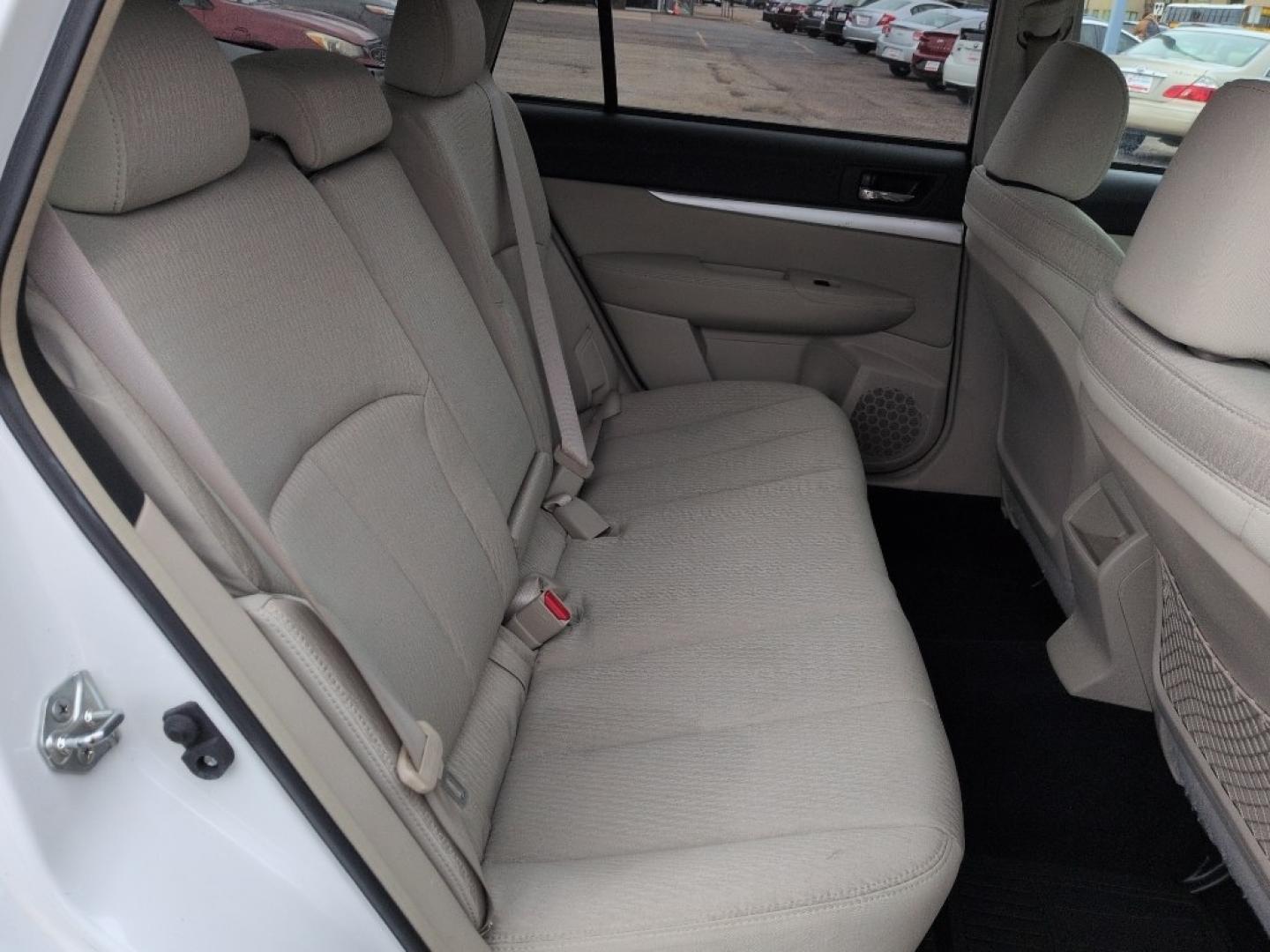 2011 WHITE Subaru Outback 2.5i Premium (4S4BRBGC6B3) with an 4 Cyl, 2.5L engine, Automatic transmission, located at 10890 W. Colfax Ave., Lakewood, CO, 80215, (303) 274-7692, 39.739914, -105.120132- Photo#21