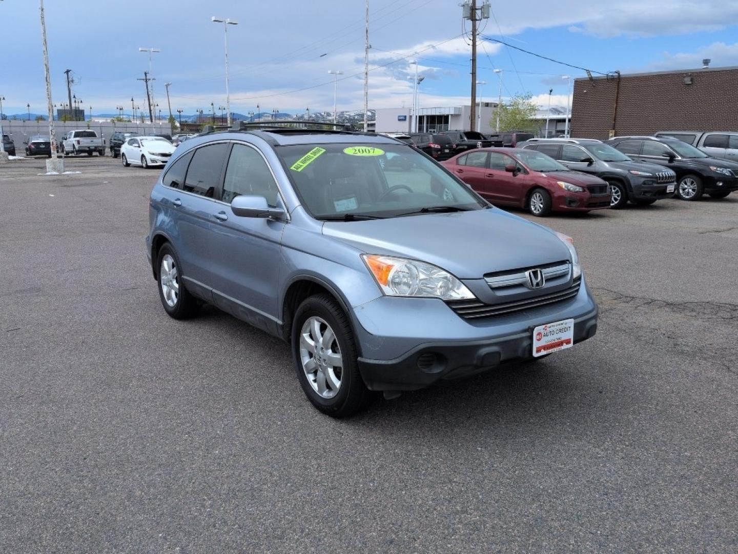 2007 BLUE Honda CR-V EX-L (JHLRE48787C) with an 4 Cyl, 2.4L engine, Automatic transmission, located at 10890 W. Colfax Ave., Lakewood, CO, 80215, (303) 274-7692, 39.739914, -105.120132- Photo#2