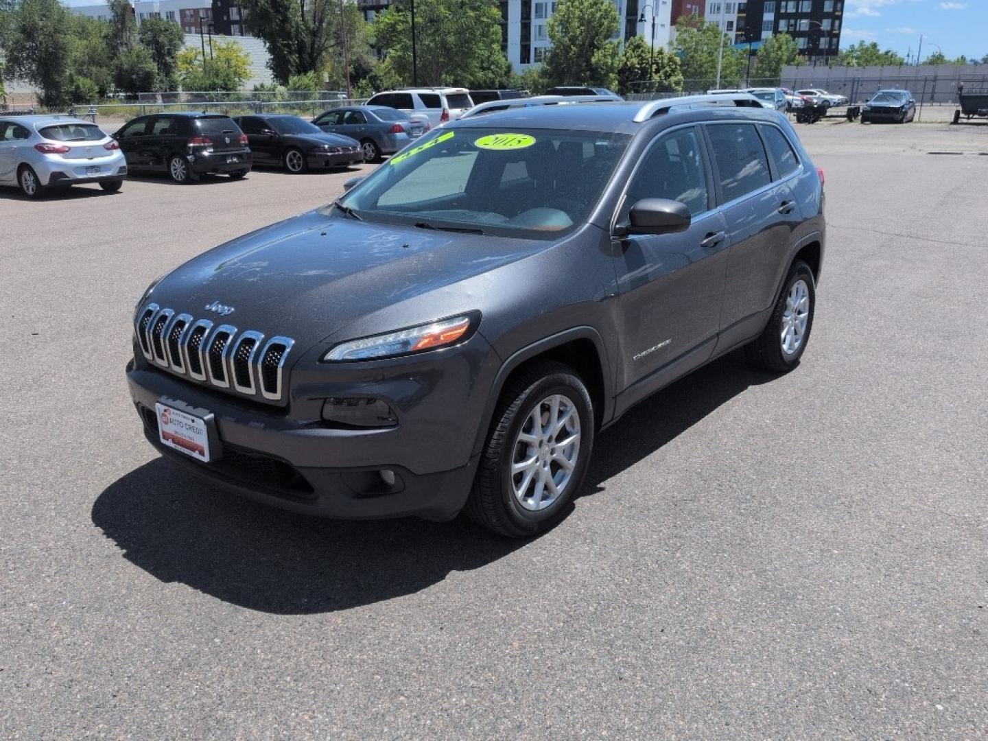 2015 GRAY Jeep Cherokee Latitude (1C4PJMCS8FW) with an V6, 3.2L engine, Automatic transmission, located at 10890 W. Colfax Ave., Lakewood, CO, 80215, (303) 274-7692, 39.739914, -105.120132- Photo#0