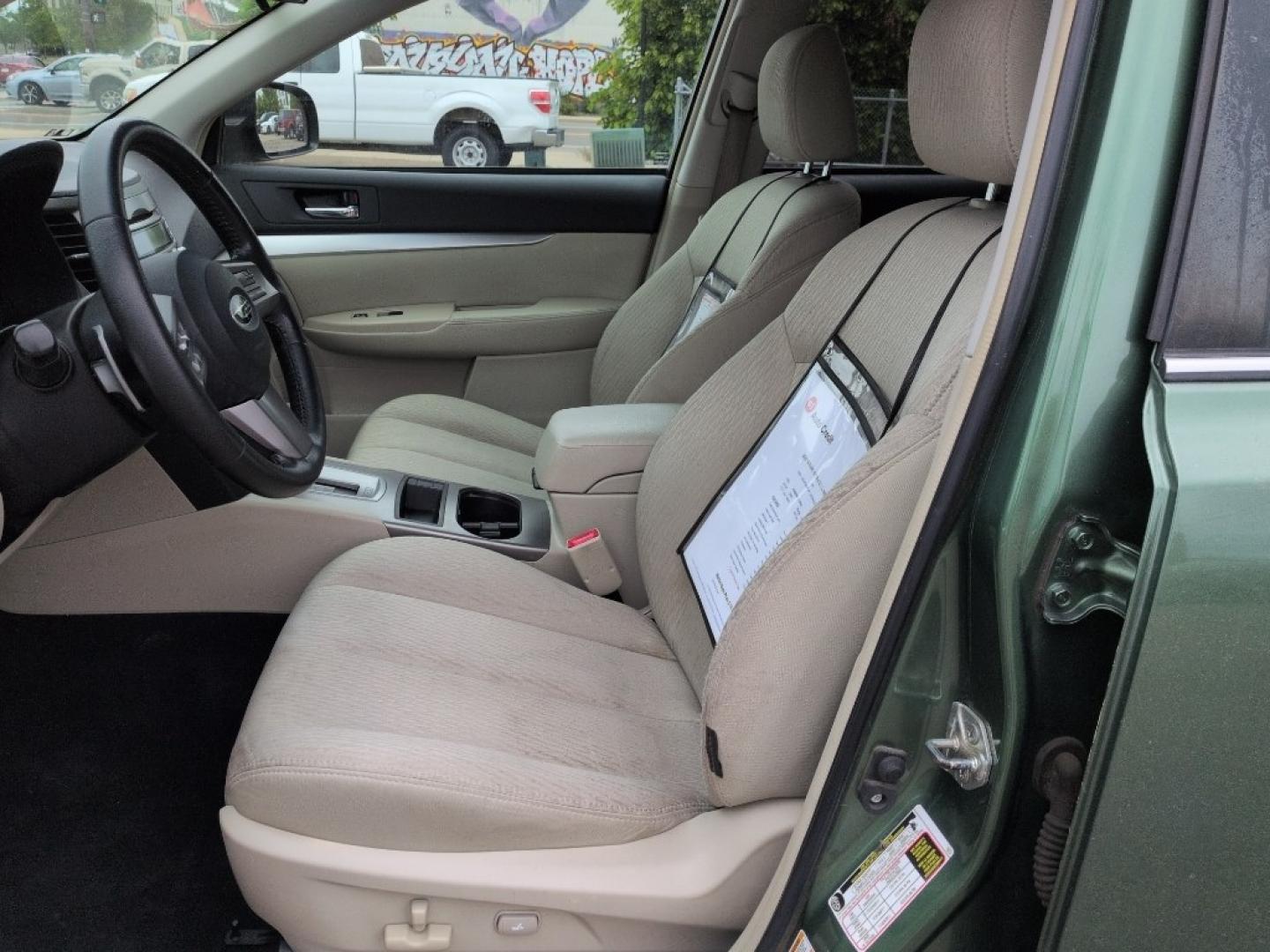 2010 GREEN Subaru Outback 2.5i Premium (4S4BRBBC7A3) with an 4 Cyl, 2.5L engine, Automatic transmission, located at 10890 W. Colfax Ave., Lakewood, CO, 80215, (303) 274-7692, 39.739914, -105.120132- Photo#9