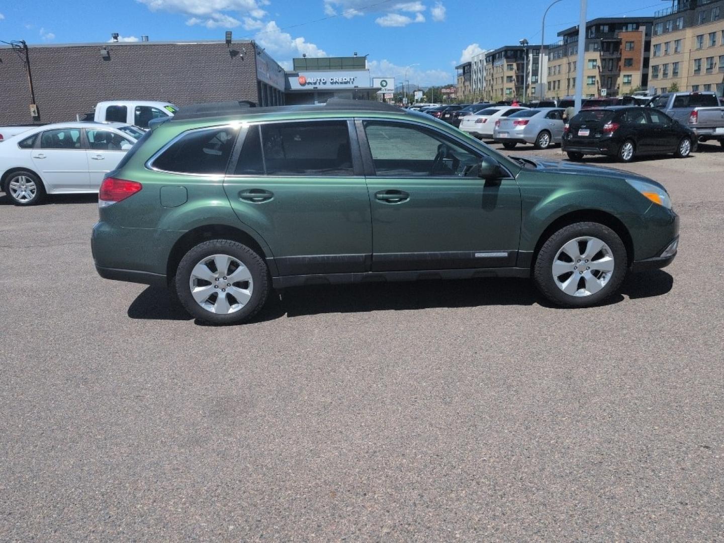 2010 GREEN Subaru Outback 2.5i Premium (4S4BRBBC7A3) with an 4 Cyl, 2.5L engine, Automatic transmission, located at 10890 W. Colfax Ave., Lakewood, CO, 80215, (303) 274-7692, 39.739914, -105.120132- Photo#3
