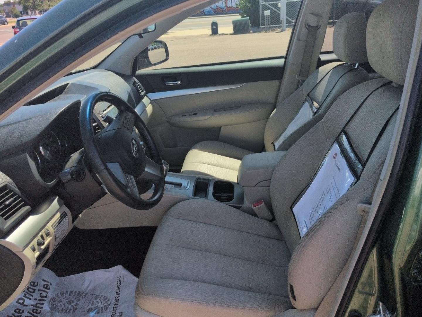 2010 GREEN Subaru Outback 2.5i Premium (4S4BRBBC7A3) with an 4 Cyl, 2.5L engine, Automatic transmission, located at 10890 W. Colfax Ave., Lakewood, CO, 80215, (303) 274-7692, 39.739914, -105.120132- Photo#9