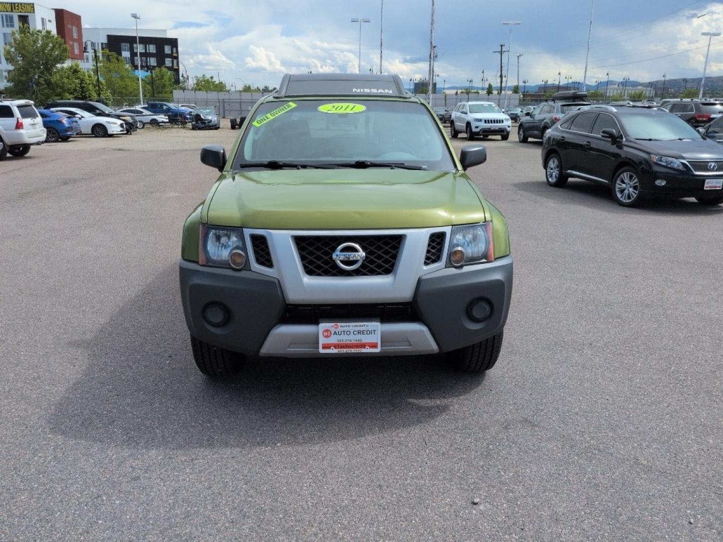 2011 GREEN Nissan Xterra X 4WD (5N1AN0NW1BC) with an V6, 4.0L engine, Automatic transmission, located at 10890 W. Colfax Ave., Lakewood, CO, 80215, (303) 274-7692, 39.739914, -105.120132- Photo#1