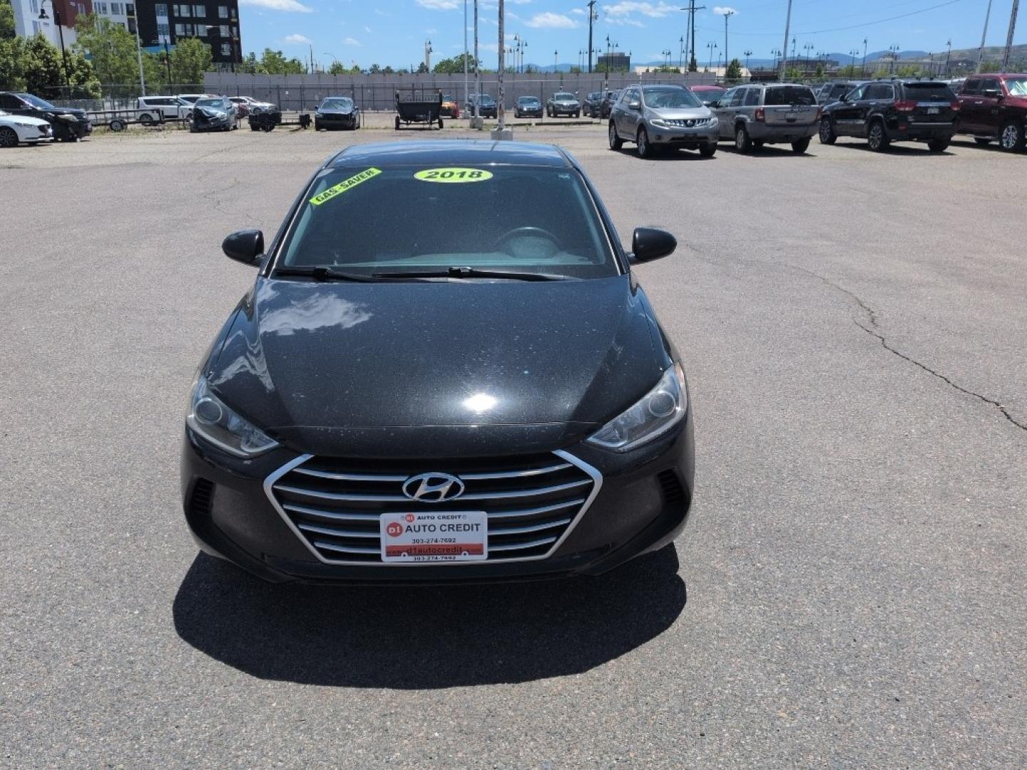 2018 BLACK Hyundai Elantra LIMITED (5NPD84LF8JH) with an 4 Cyl, 2.0L engine, Automatic transmission, located at 10890 W. Colfax Ave., Lakewood, CO, 80215, (303) 274-7692, 39.739914, -105.120132- Photo#1