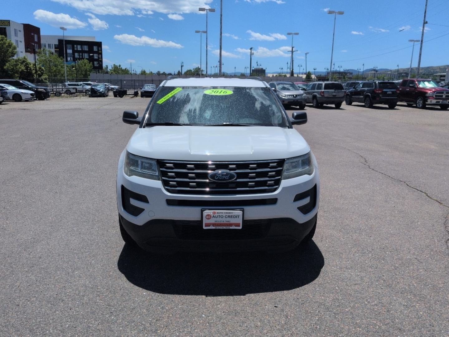 2016 WHITE /ACTUAL Ford Explorer Base (1FM5K8B8XGG) with an V6, 3.5L engine, Automatic transmission, located at 10890 W. Colfax Ave., Lakewood, CO, 80215, (303) 274-7692, 39.739914, -105.120132- Photo#1