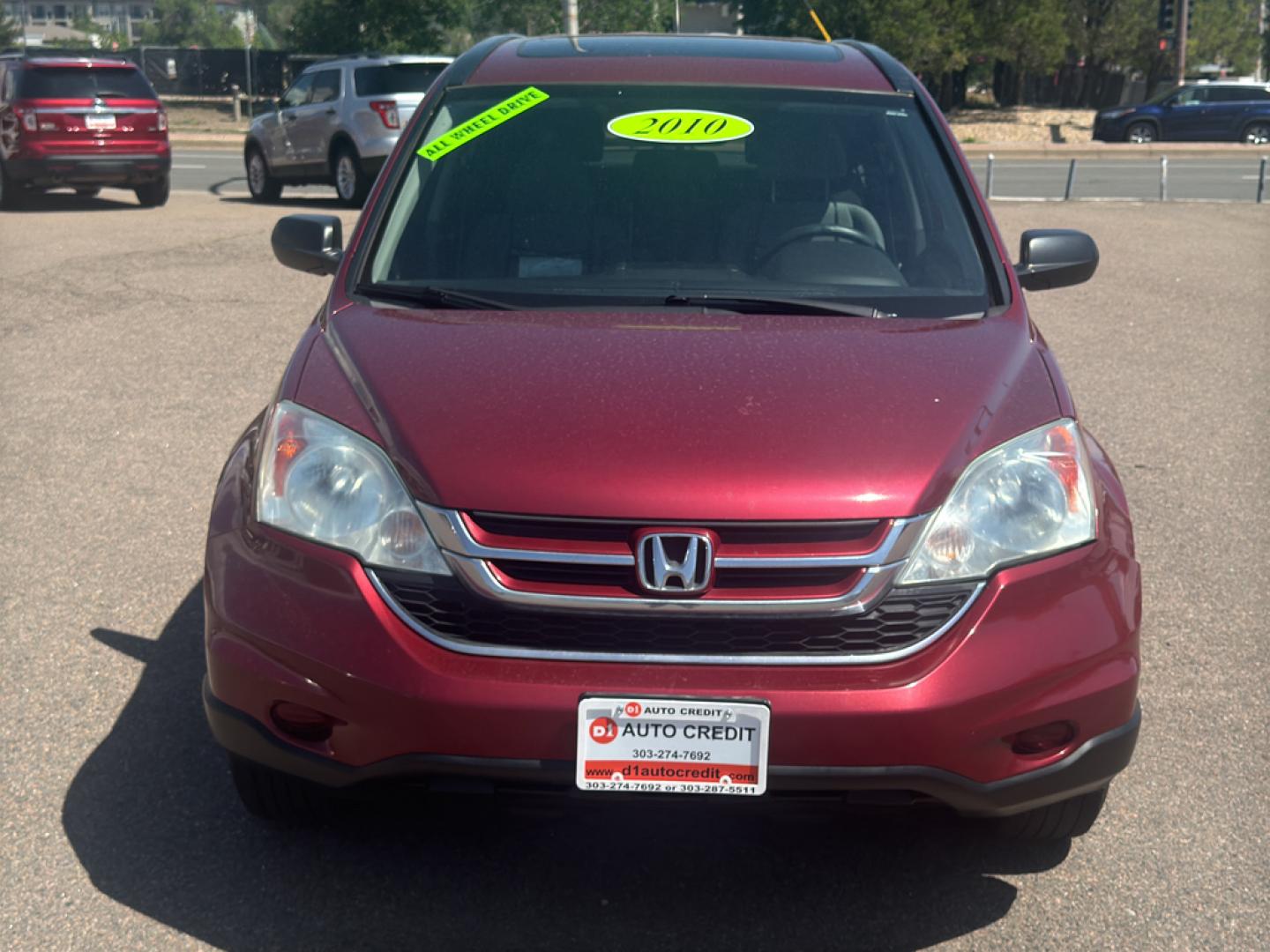 2010 RED Honda CR-V EX (5J6RE4H50AL) with an 4 Cyl, 2.4L engine, Automatic transmission, located at 10890 W. Colfax Ave., Lakewood, CO, 80215, (303) 274-7692, 39.739914, -105.120132- Photo#0