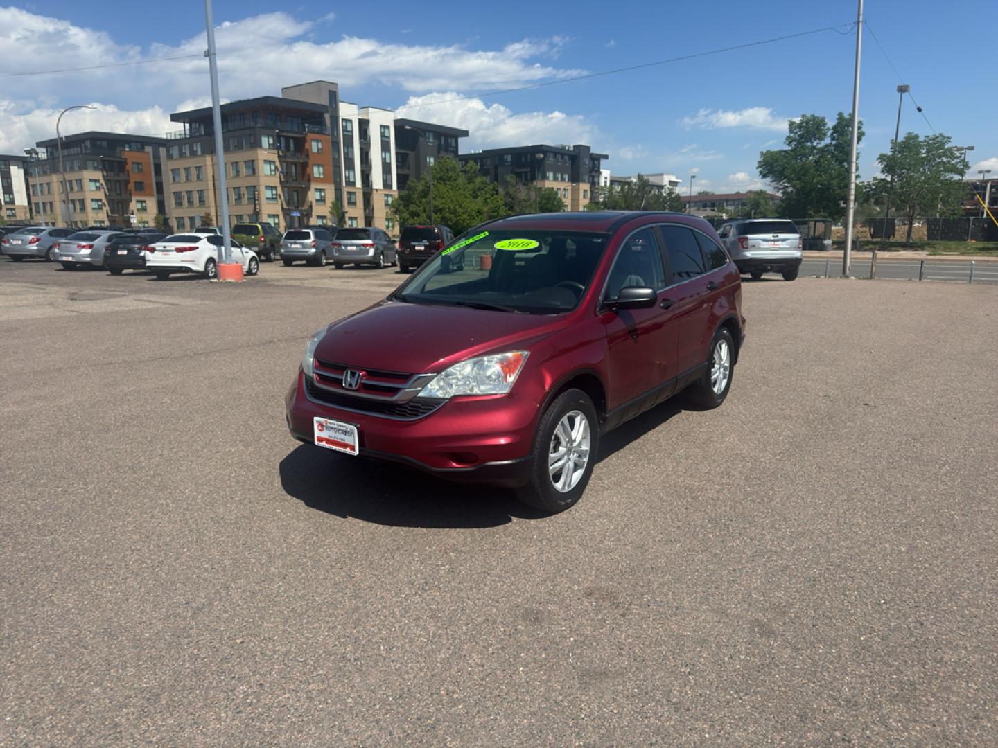 2010 RED Honda CR-V EX (5J6RE4H50AL) with an 4 Cyl, 2.4L engine, Automatic transmission, located at 10890 W. Colfax Ave., Lakewood, CO, 80215, (303) 274-7692, 39.739914, -105.120132- Photo#1