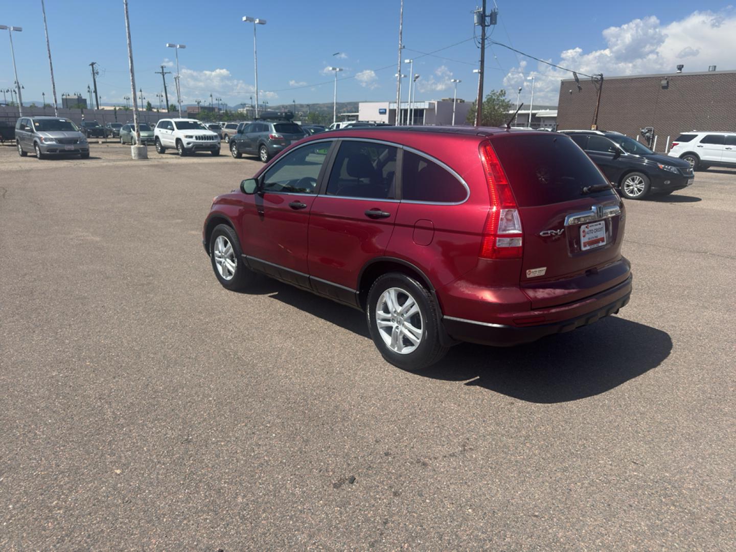 2010 RED Honda CR-V EX (5J6RE4H50AL) with an 4 Cyl, 2.4L engine, Automatic transmission, located at 10890 W. Colfax Ave., Lakewood, CO, 80215, (303) 274-7692, 39.739914, -105.120132- Photo#3