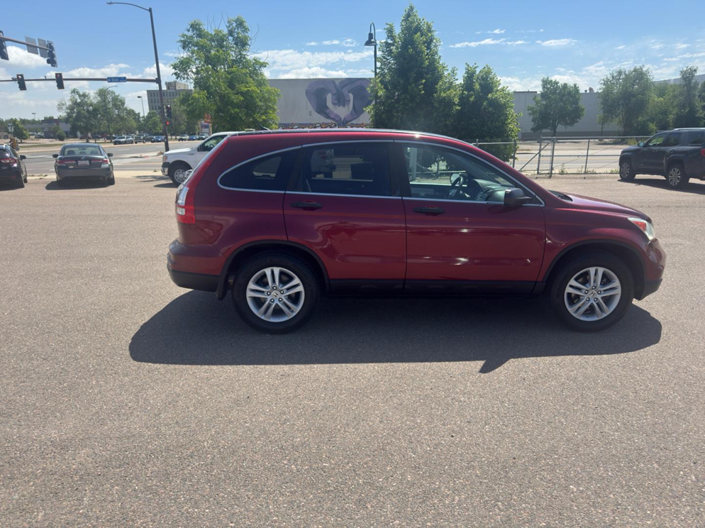2010 RED Honda CR-V EX (5J6RE4H50AL) with an 4 Cyl, 2.4L engine, Automatic transmission, located at 10890 W. Colfax Ave., Lakewood, CO, 80215, (303) 274-7692, 39.739914, -105.120132- Photo#6