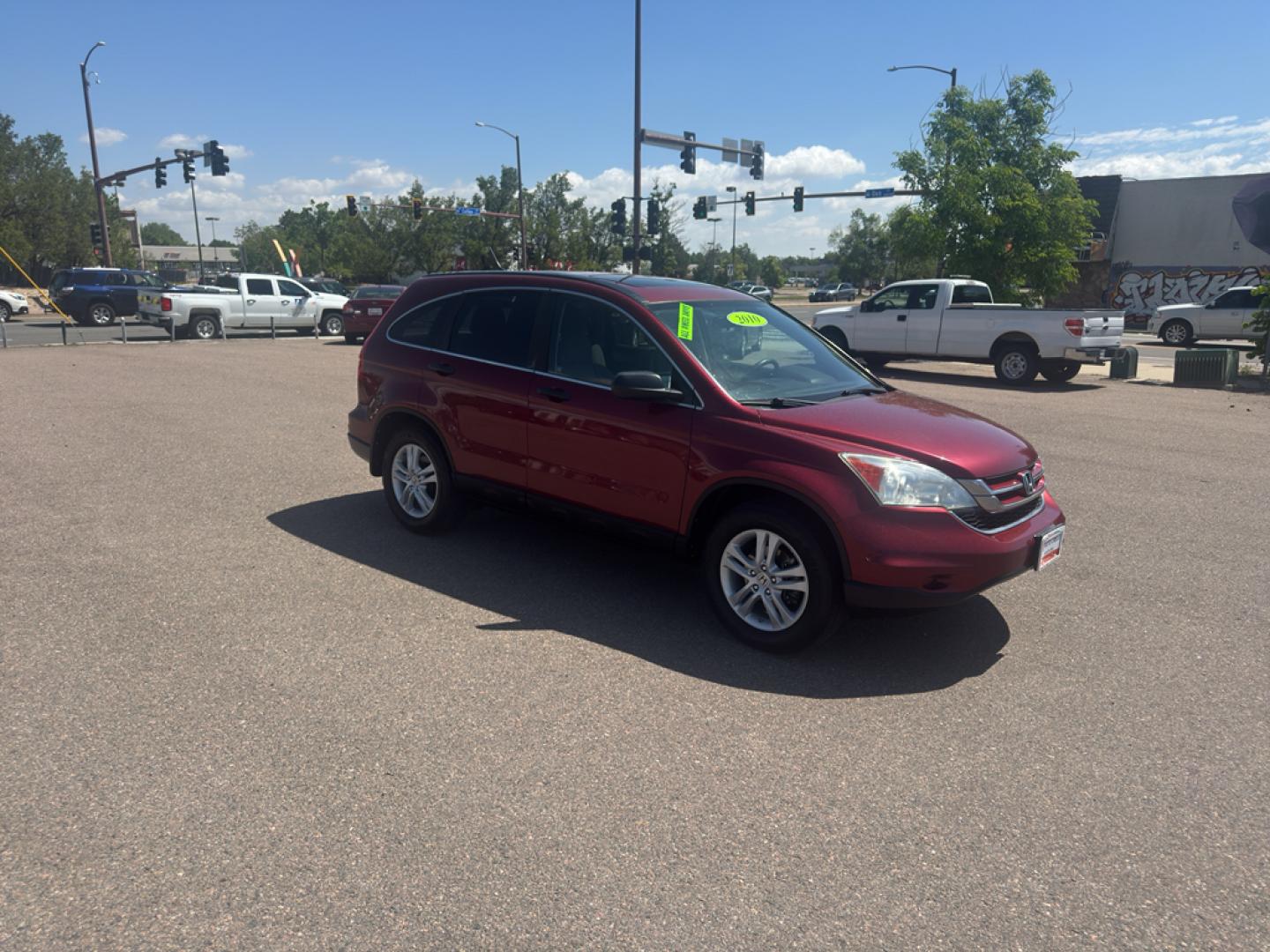2010 RED Honda CR-V EX (5J6RE4H50AL) with an 4 Cyl, 2.4L engine, Automatic transmission, located at 10890 W. Colfax Ave., Lakewood, CO, 80215, (303) 274-7692, 39.739914, -105.120132- Photo#7