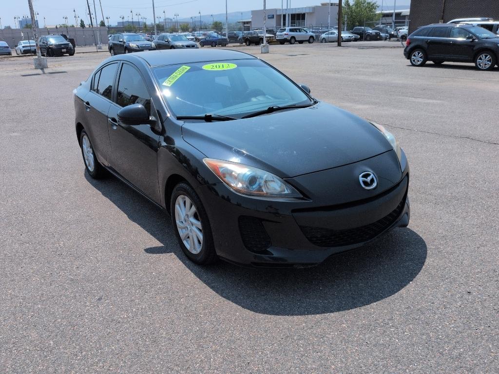 2012 BLACK Mazda Mazda3 i Touring w/SKYACTIV-G (JM1BL1V70C1) with an 4 Cyl, 2.0L engine, Automatic transmission, located at 10890 W. Colfax Ave., Lakewood, CO, 80215, (303) 274-7692, 39.739914, -105.120132- Photo#2