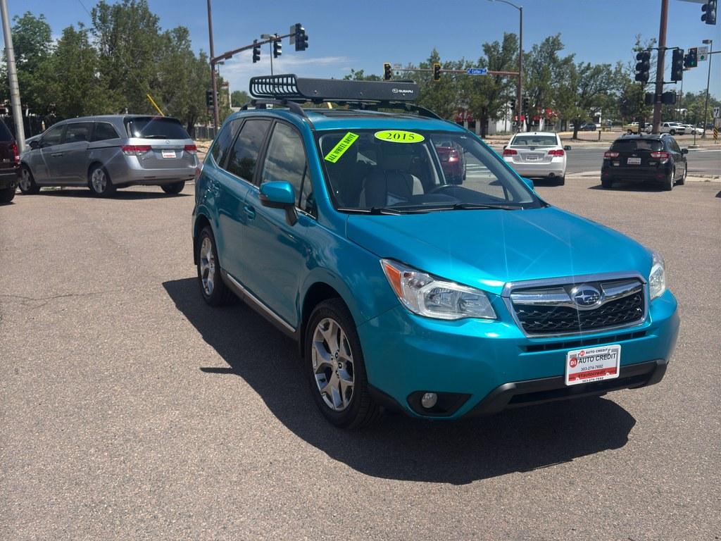 2015 SILVER Subaru Forester 2.5i Touring (JF2SJAWC2FH) with an 4 Cyl, 2.5L engine, Automatic transmission, located at 10890 W. Colfax Ave., Lakewood, CO, 80215, (303) 274-7692, 39.739914, -105.120132- Photo#6