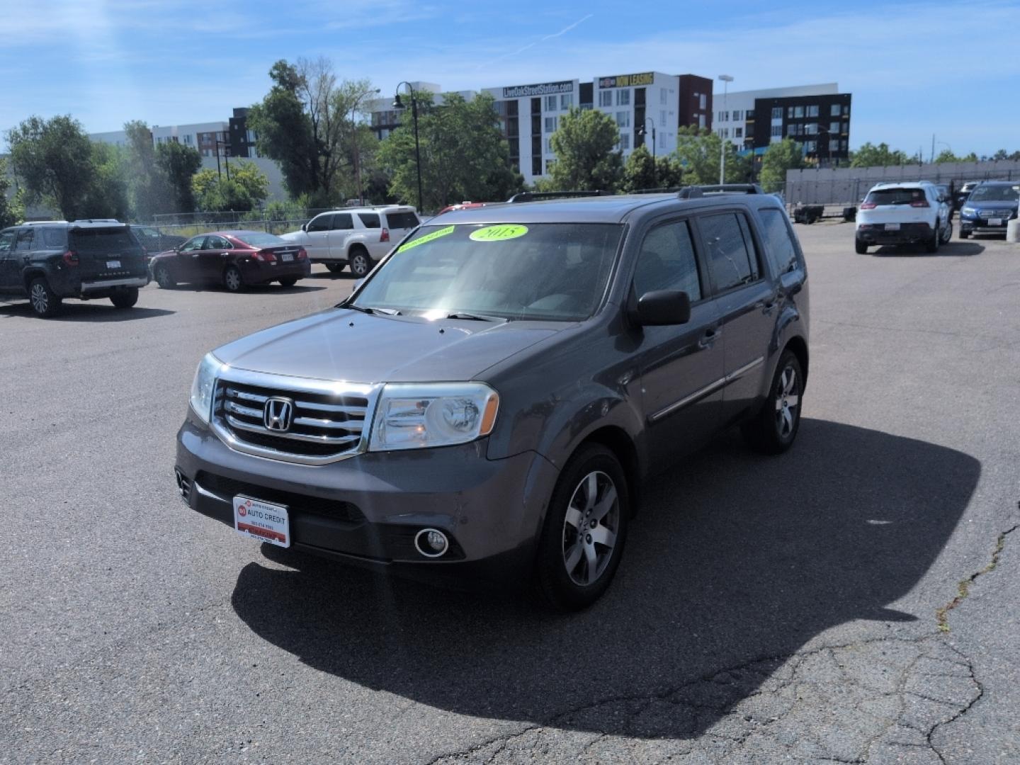 2015 GRAY Honda Pilot Touring-RES (5FNYF4H95FB) with an V6, 3.5L engine, Automatic transmission, located at 10890 W. Colfax Ave., Lakewood, CO, 80215, (303) 274-7692, 39.739914, -105.120132- Photo#0