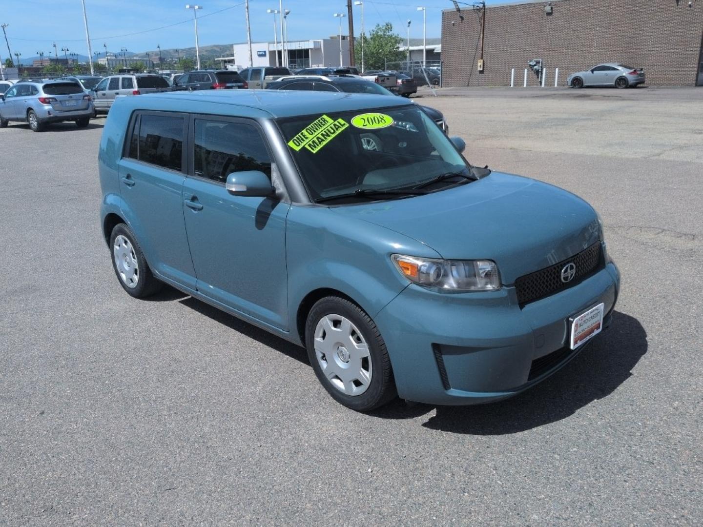 2008 BLUE Scion xB Base (JTLKE50E681) with an 4 Cyl, 2.4L engine, Manual transmission, located at 10890 W. Colfax Ave., Lakewood, CO, 80215, (303) 274-7692, 39.739914, -105.120132- Photo#2