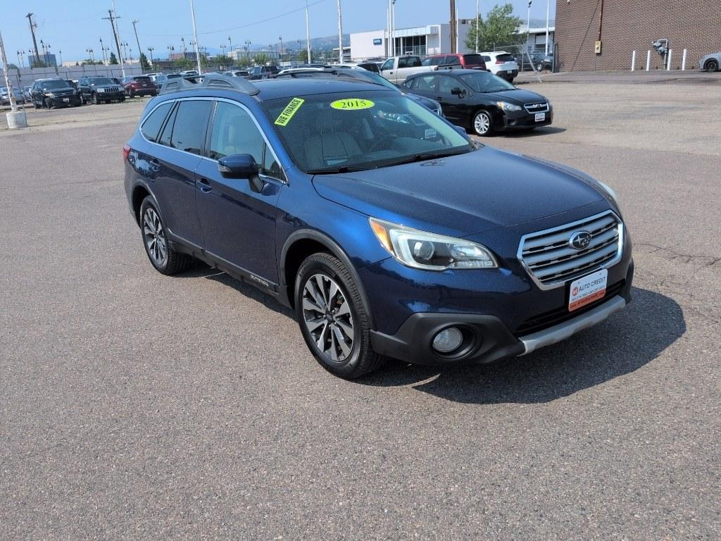 2015 BLUE Subaru Outback 2.5i Limited (4S4BSBNC6F3) with an 4 Cyl, 2.5L engine, Automatic transmission, located at 10890 W. Colfax Ave., Lakewood, CO, 80215, (303) 274-7692, 39.739914, -105.120132- Photo#2