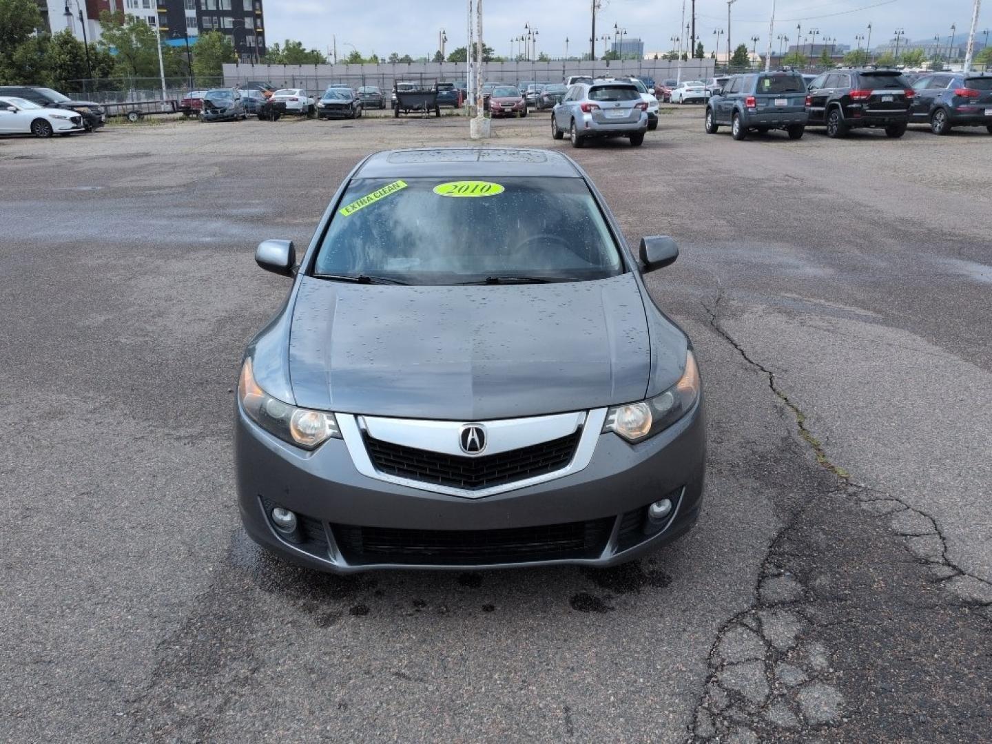 2010 GRAY Acura TSX Base (JH4CU2F63AC) with an 4 Cyl, 2.4L engine, Automatic transmission, located at 10890 W. Colfax Ave., Lakewood, CO, 80215, (303) 274-7692, 39.739914, -105.120132- Photo#1