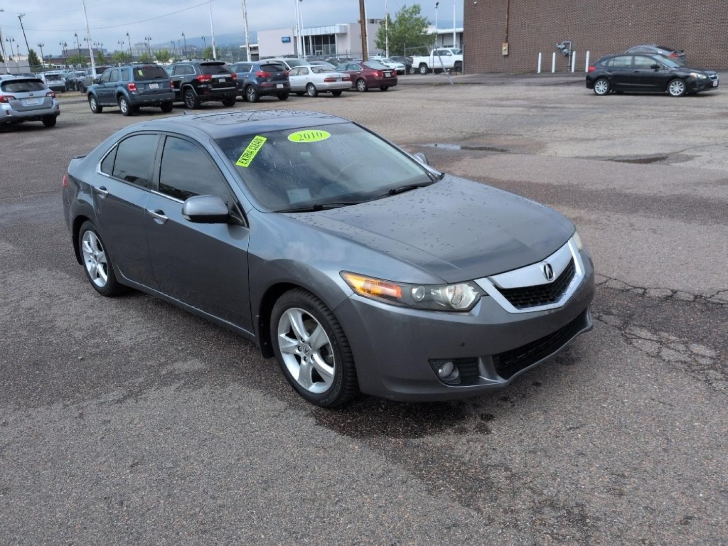 2010 GRAY Acura TSX Base (JH4CU2F63AC) with an 4 Cyl, 2.4L engine, Automatic transmission, located at 10890 W. Colfax Ave., Lakewood, CO, 80215, (303) 274-7692, 39.739914, -105.120132- Photo#2