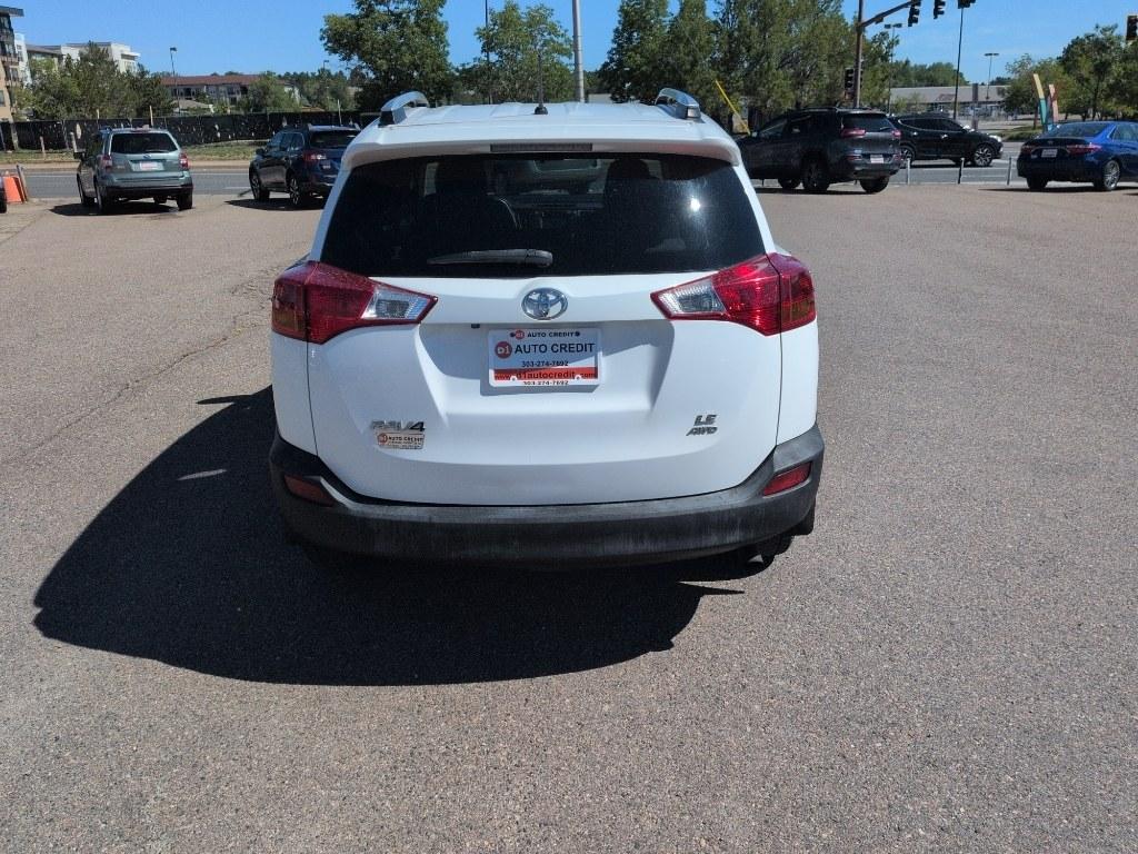 2013 WHITE Toyota RAV4 LE (JTMBFREV1D5) with an 4 Cyl, 2.5L engine, Automatic transmission, located at 10890 W. Colfax Ave., Lakewood, CO, 80215, (303) 274-7692, 39.739914, -105.120132- Photo#5