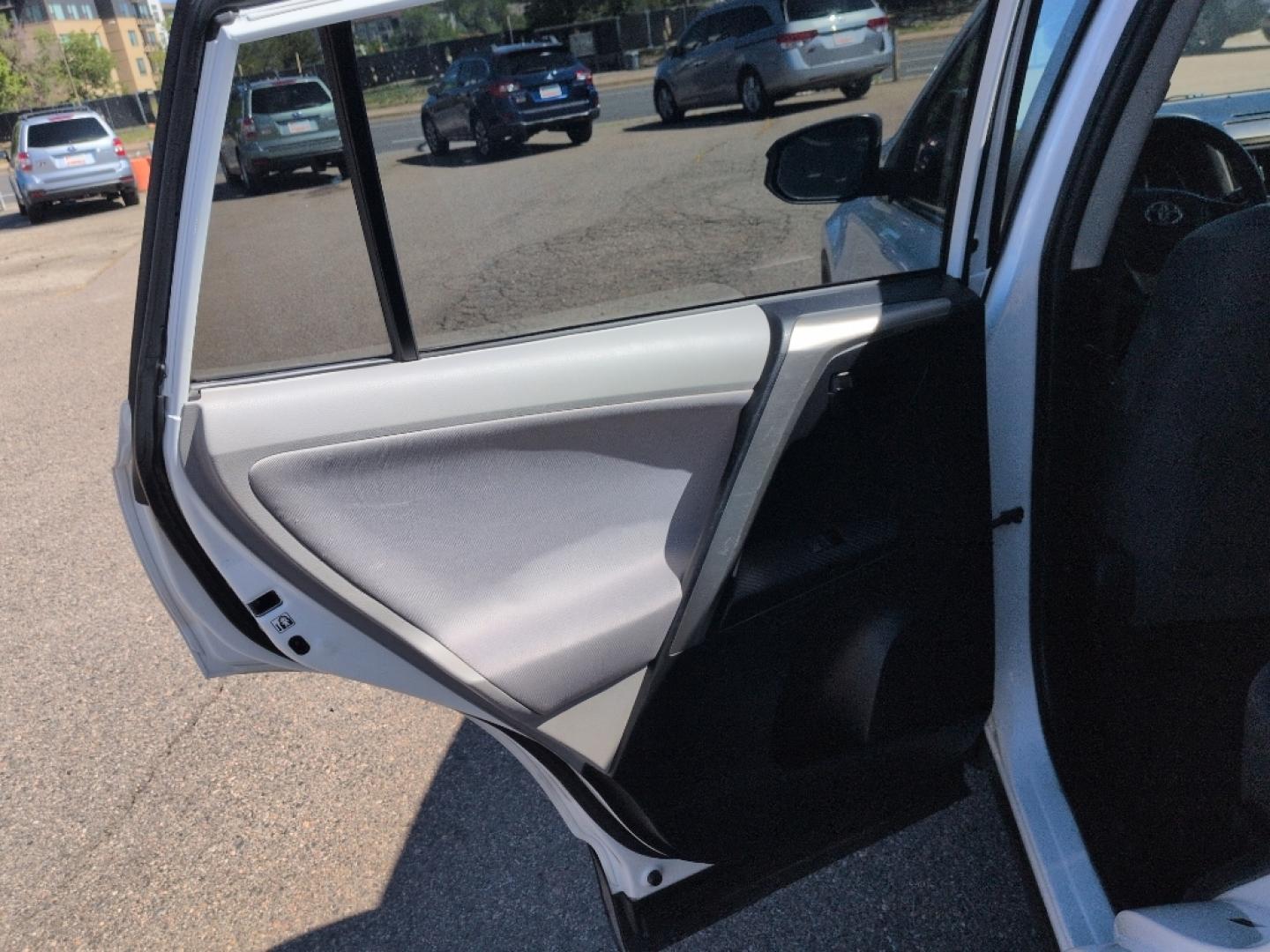 2013 WHITE Toyota RAV4 LE (JTMBFREV1D5) with an 4 Cyl, 2.5L engine, Automatic transmission, located at 10890 W. Colfax Ave., Lakewood, CO, 80215, (303) 274-7692, 39.739914, -105.120132- Photo#17