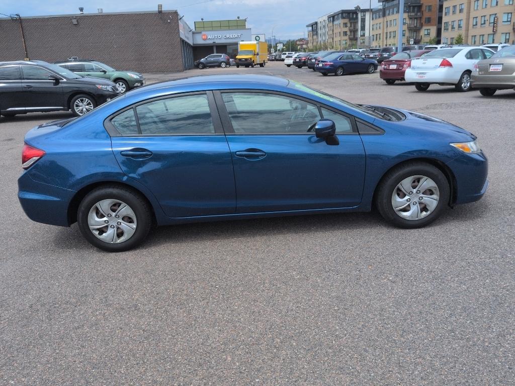 2015 BLUE Honda Civic LX (19XFB2F52FE) with an 4 Cyl, 1.8L engine, Automatic transmission, located at 10890 W. Colfax Ave., Lakewood, CO, 80215, (303) 274-7692, 39.739914, -105.120132- Photo#3