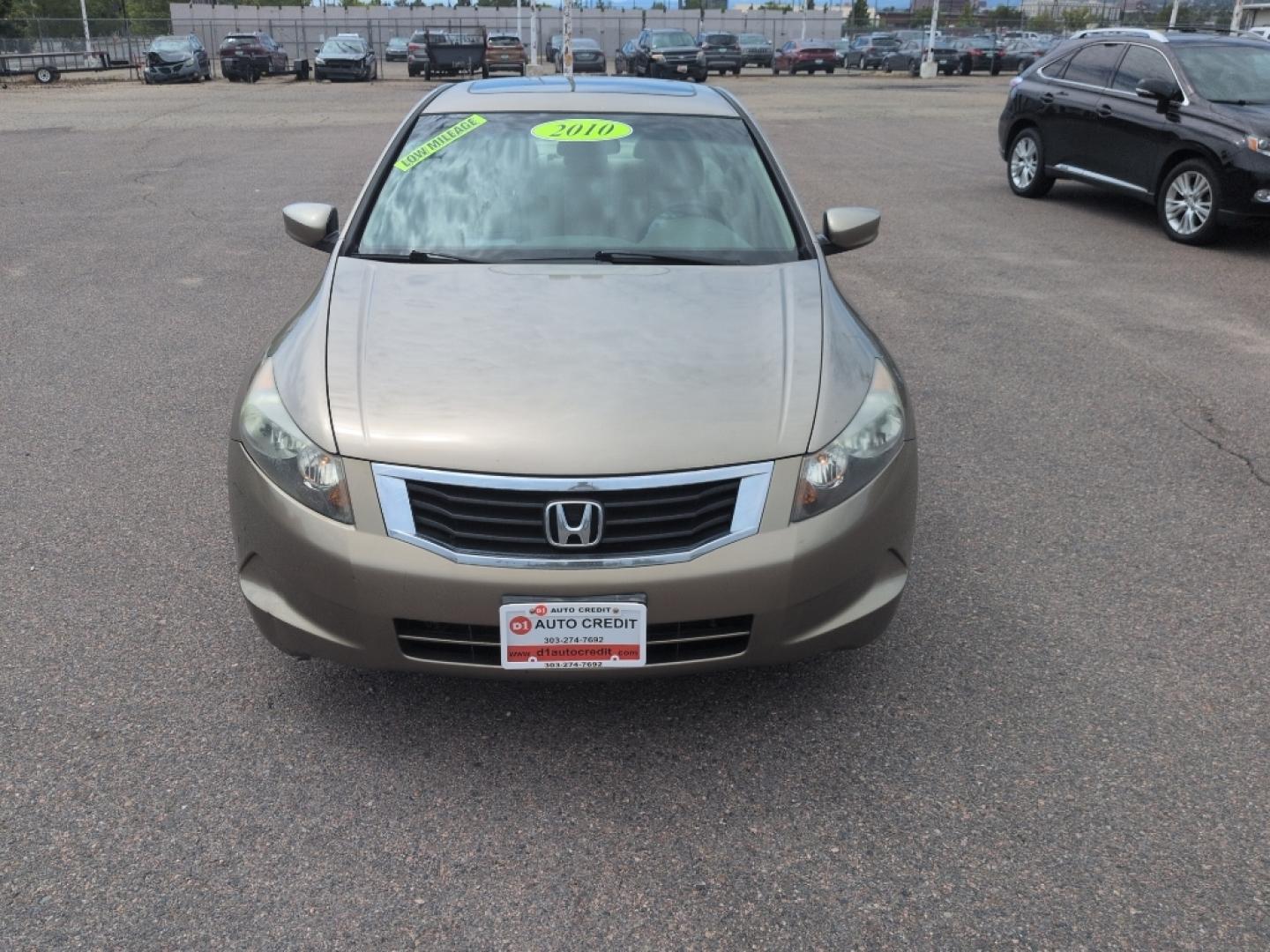 2010 TAN Honda Accord EX (1HGCP2F74AA) with an 4 Cyl, 2.4L engine, Automatic transmission, located at 10890 W. Colfax Ave., Lakewood, CO, 80215, (303) 274-7692, 39.739914, -105.120132- Photo#1