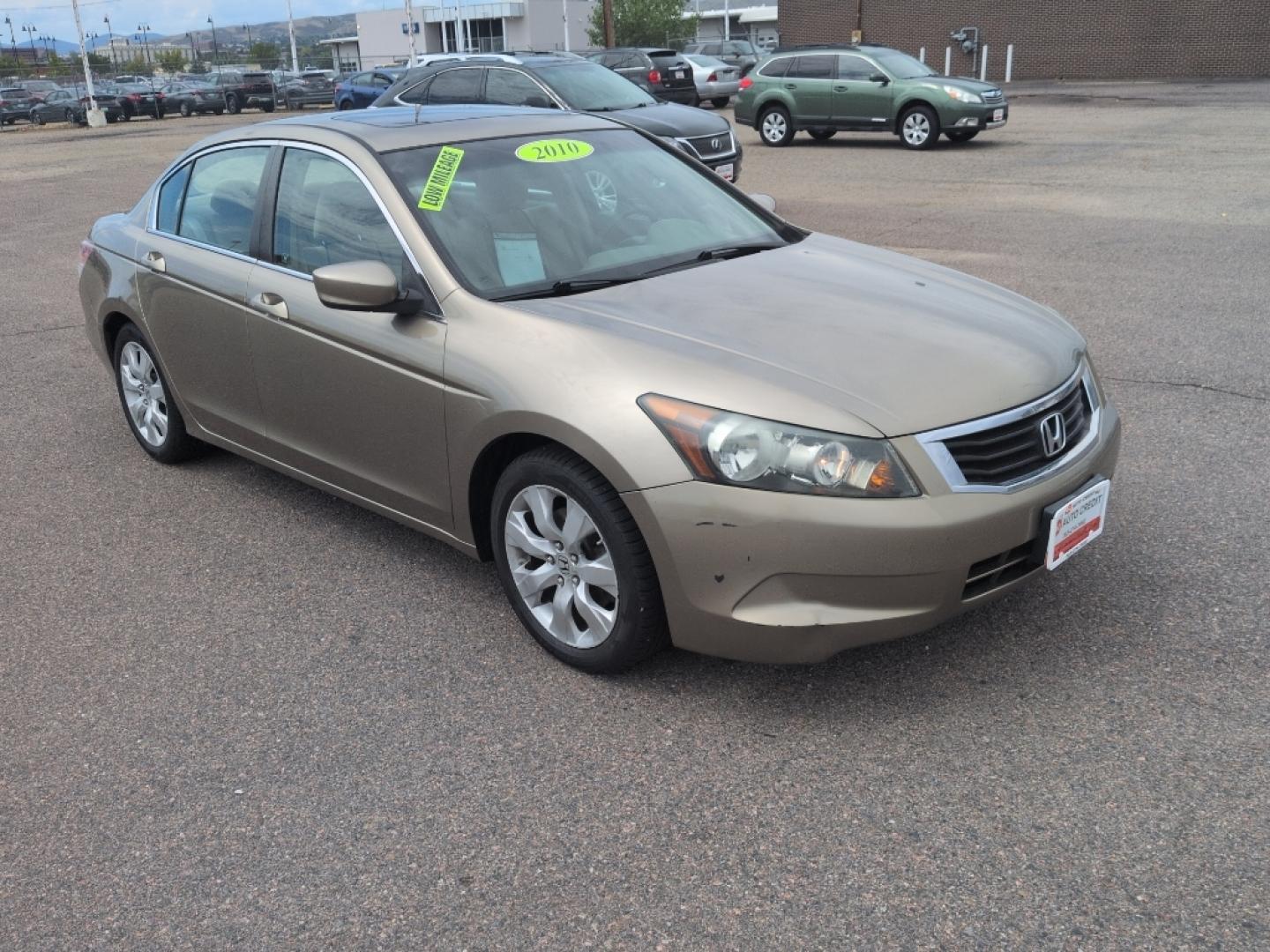 2010 TAN Honda Accord EX (1HGCP2F74AA) with an 4 Cyl, 2.4L engine, Automatic transmission, located at 10890 W. Colfax Ave., Lakewood, CO, 80215, (303) 274-7692, 39.739914, -105.120132- Photo#2