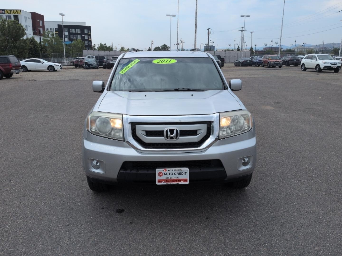 2011 SILVER Honda Pilot EX (5FNYF4H43BB) with an V6, 3.5L engine, Automatic transmission, located at 10890 W. Colfax Ave., Lakewood, CO, 80215, (303) 274-7692, 39.739914, -105.120132- Photo#1