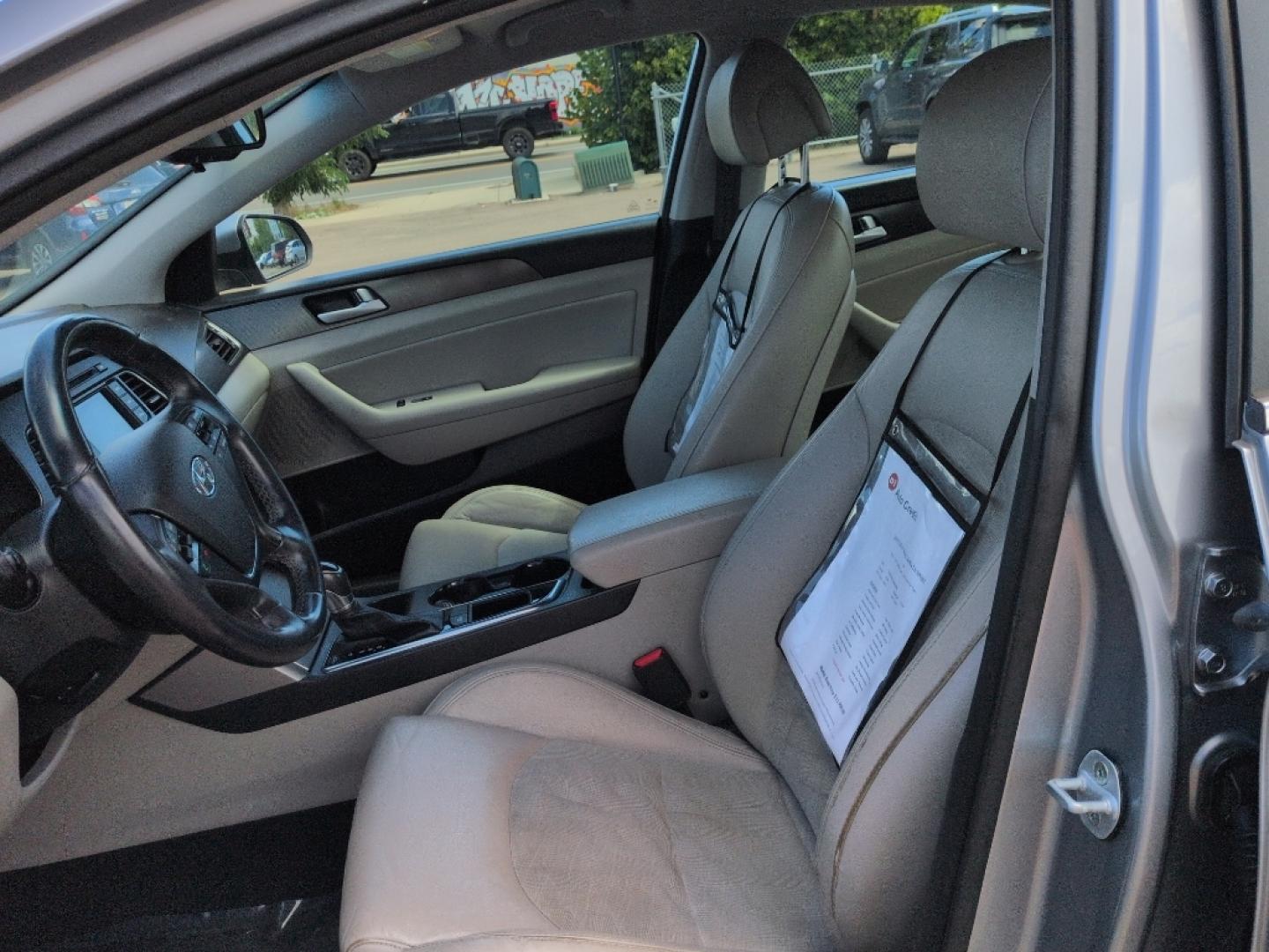 2015 GRAY Hyundai Sonata SPORT (5NPE34AF7FH) with an 4 Cyl, 2.4L engine, Automatic transmission, located at 10890 W. Colfax Ave., Lakewood, CO, 80215, (303) 274-7692, 39.739914, -105.120132- Photo#9