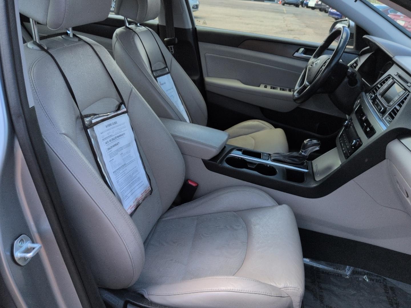 2015 GRAY Hyundai Sonata SPORT (5NPE34AF7FH) with an 4 Cyl, 2.4L engine, Automatic transmission, located at 10890 W. Colfax Ave., Lakewood, CO, 80215, (303) 274-7692, 39.739914, -105.120132- Photo#16