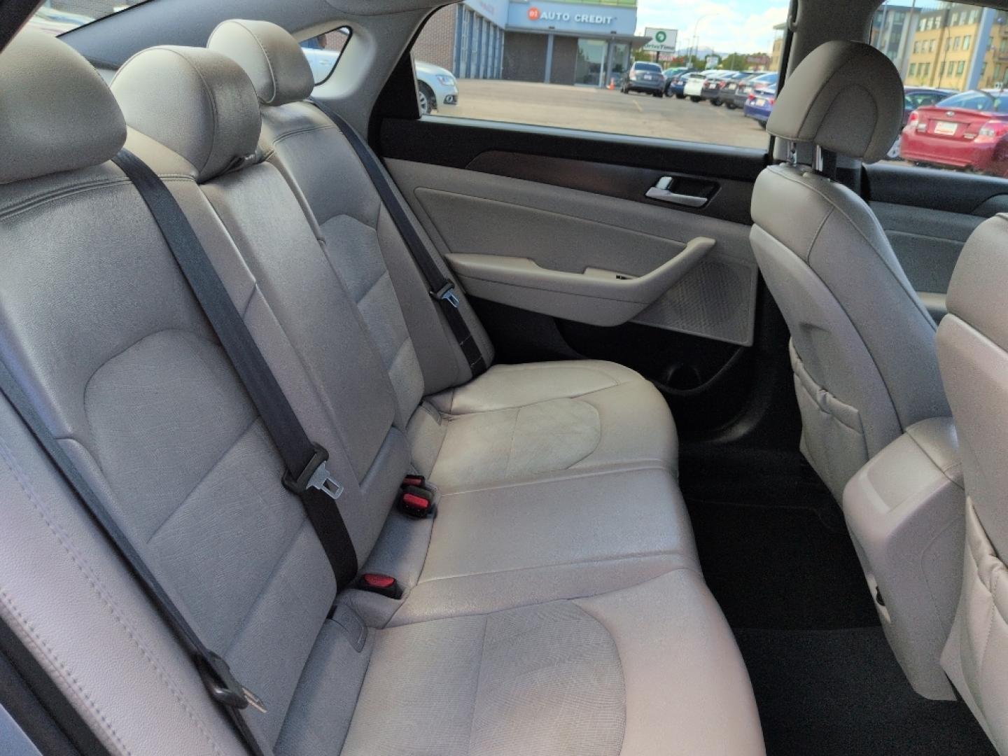 2015 GRAY Hyundai Sonata SPORT (5NPE34AF7FH) with an 4 Cyl, 2.4L engine, Automatic transmission, located at 10890 W. Colfax Ave., Lakewood, CO, 80215, (303) 274-7692, 39.739914, -105.120132- Photo#20
