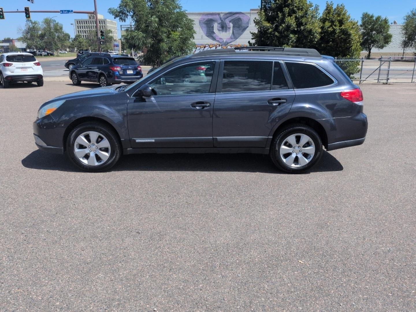 2010 GRAY Subaru Outback Premium (4S4BRCCCXA3) with an 4 Cyl, 2.5L engine, Automatic transmission, located at 10890 W. Colfax Ave., Lakewood, CO, 80215, (303) 274-7692, 39.739914, -105.120132- Photo#7