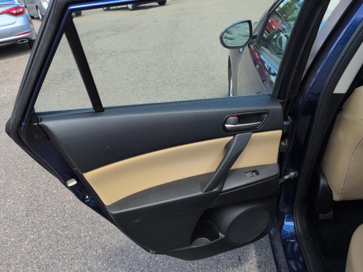 2012 BLUE Mazda Mazda3 i Touring w/SKYACTIV-G (JM1BL1L72C1) with an 4 Cyl, 2.0L engine, Manual 6-Speed transmission, located at 10890 W. Colfax Ave., Lakewood, CO, 80215, (303) 274-7692, 39.739914, -105.120132- Photo#17