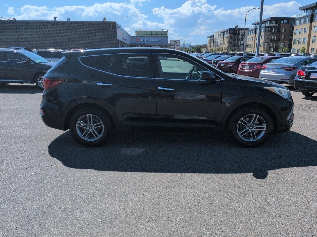 2018 BLACK Hyundai Santa Fe Sport Base (5XYZT3LB0JG) with an 4 Cyl, 2.4L engine, Automatic transmission, located at 10890 W. Colfax Ave., Lakewood, CO, 80215, (303) 274-7692, 39.739914, -105.120132- Photo#3