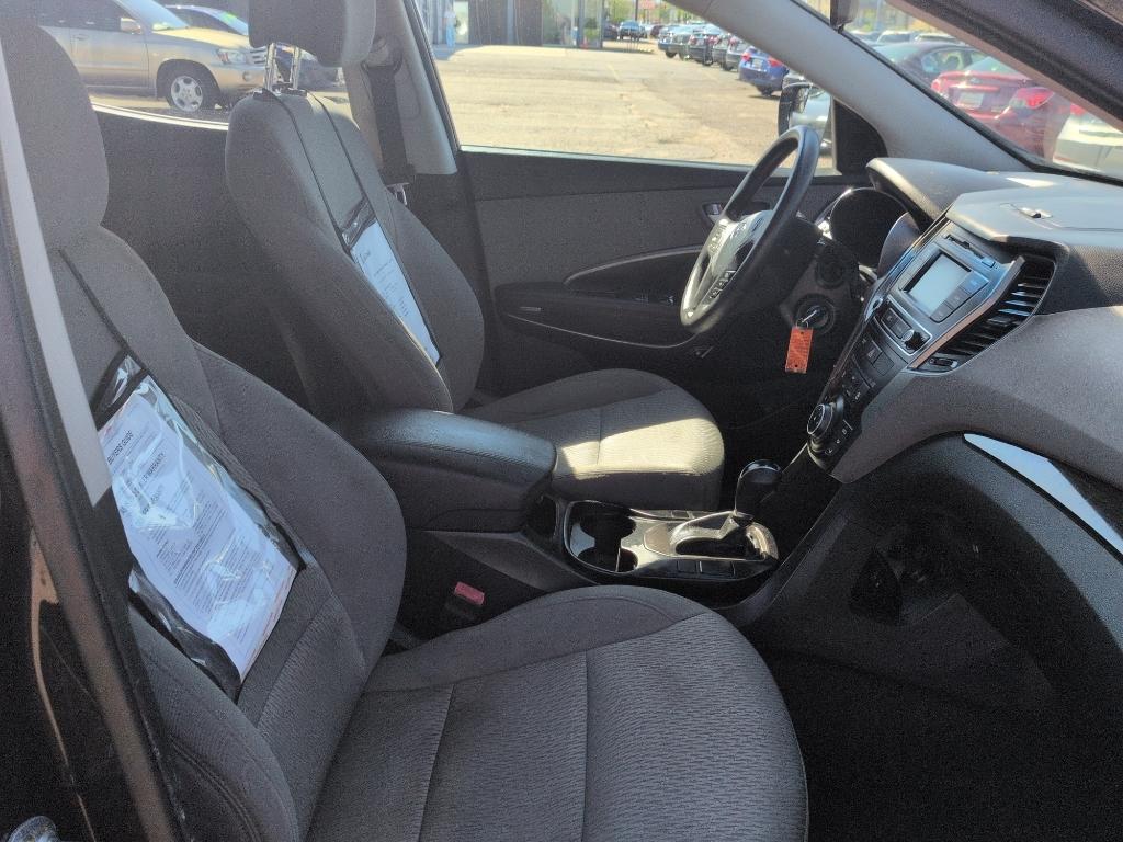 2018 BLACK Hyundai Santa Fe Sport Base (5XYZT3LB0JG) with an 4 Cyl, 2.4L engine, Automatic transmission, located at 10890 W. Colfax Ave., Lakewood, CO, 80215, (303) 274-7692, 39.739914, -105.120132- Photo#16