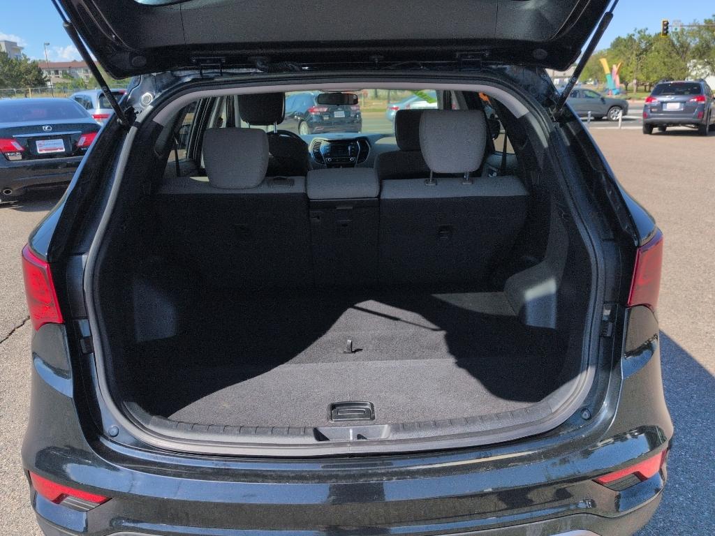 2018 BLACK Hyundai Santa Fe Sport Base (5XYZT3LB0JG) with an 4 Cyl, 2.4L engine, Automatic transmission, located at 10890 W. Colfax Ave., Lakewood, CO, 80215, (303) 274-7692, 39.739914, -105.120132- Photo#21