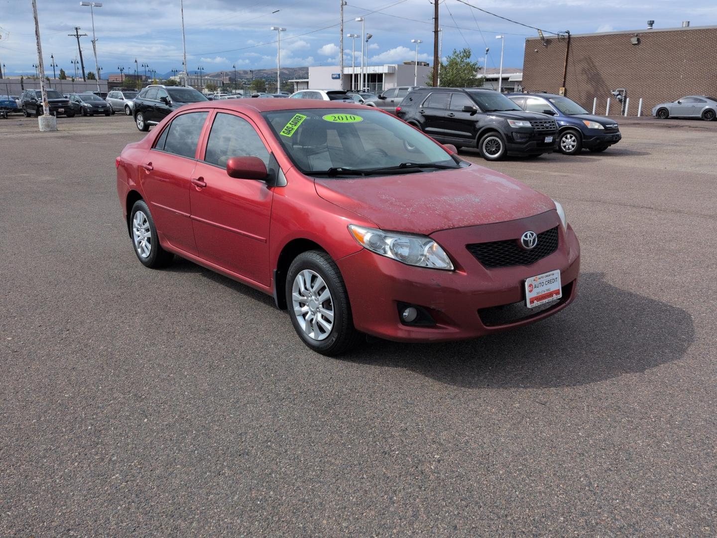 2010 RED /ACTUAL Toyota Corolla LE 4-SPEED AT (1NXBU4EE3AZ) with an 4 Cyl, 1.8L engine, Automatic 4-Speed transmission, located at 10890 W. Colfax Ave., Lakewood, CO, 80215, (303) 274-7692, 39.739914, -105.120132- Photo#2