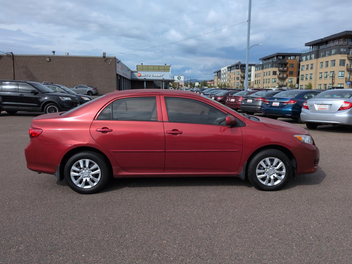 2010 RED /ACTUAL Toyota Corolla LE 4-SPEED AT (1NXBU4EE3AZ) with an 4 Cyl, 1.8L engine, Automatic 4-Speed transmission, located at 10890 W. Colfax Ave., Lakewood, CO, 80215, (303) 274-7692, 39.739914, -105.120132- Photo#3