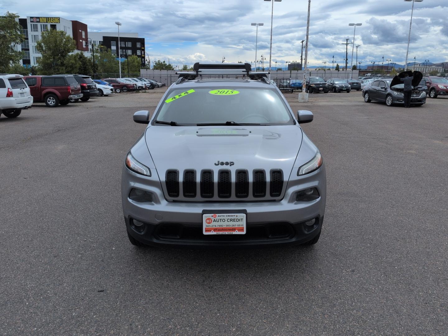 2015 SILVER Jeep Cherokee Latitude (1C4PJMCS4FW) with an V6, 3.2L engine, Automatic transmission, located at 10890 W. Colfax Ave., Lakewood, CO, 80215, (303) 274-7692, 39.739914, -105.120132- Photo#1